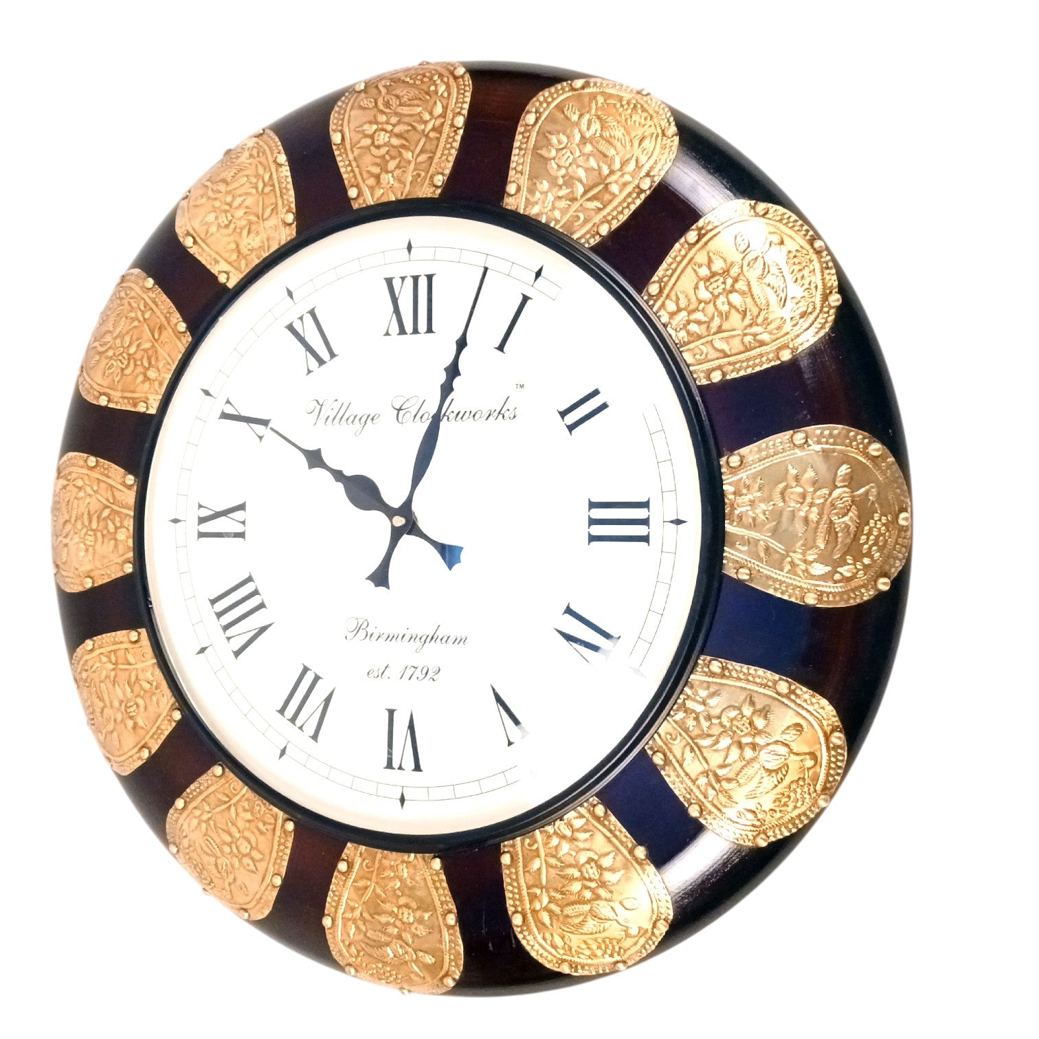 Designer Wall Clock for Living Room Bedroom Office | Analog Wall Clock | Decorative Modern Home Decor Wooden Wall Clock | Housewarming Wedding Gift - 18 Inch - Apkamart