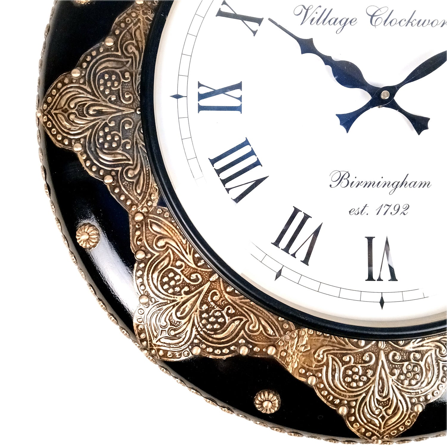 Wall Clock Vintage for Living Room | Wall Mount Clock With Premium Wood Finish & Brass Work - For Home, Office, Bedroom, Hall Decor | Wedding & Housewarming Gift - 18 Inch - Apkamart #Style_Design 1