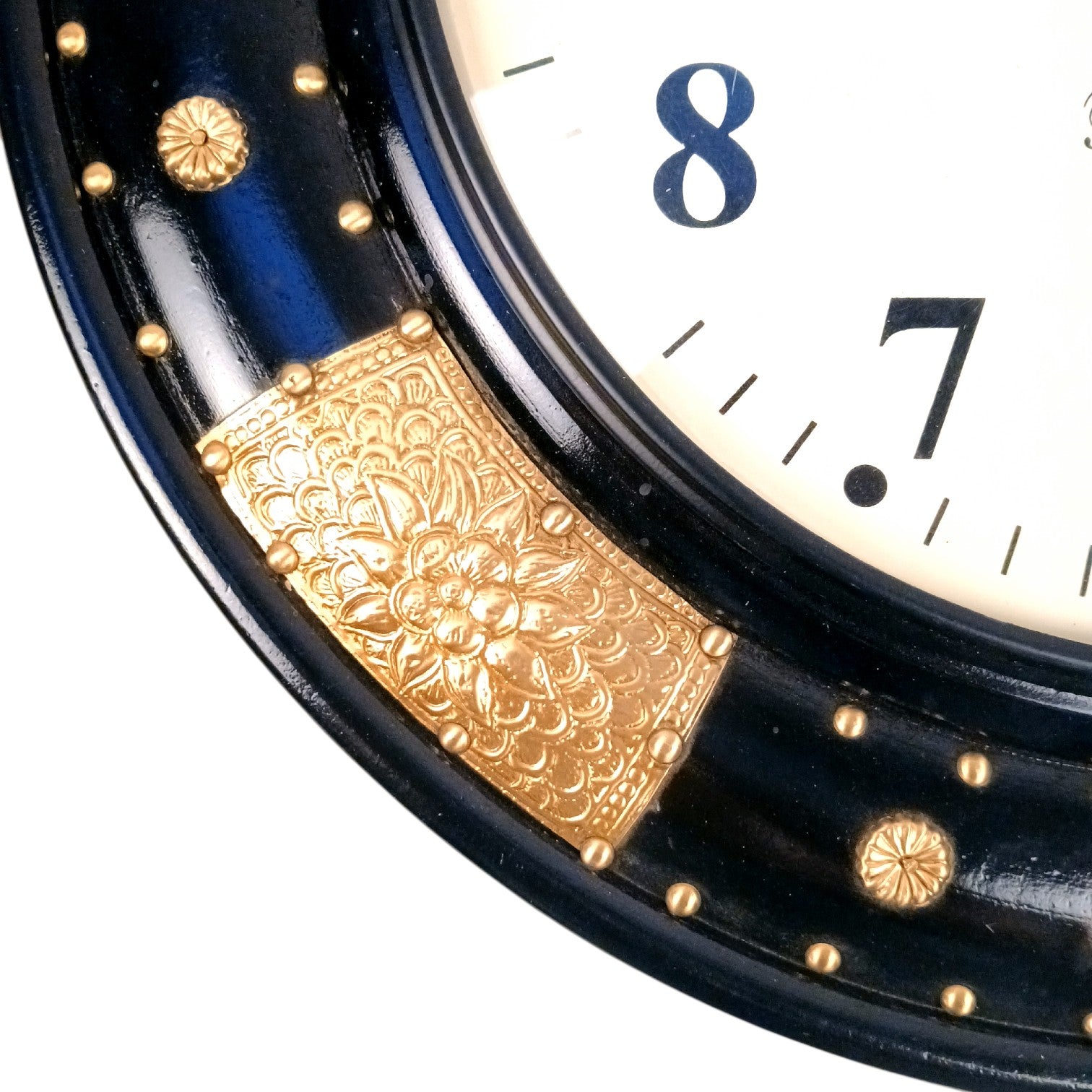 Round Wall Clock | Analog Designer Wall Clock for Home Decor Living Room Bedroom Office | Decorative Large Wall Clock | Stylish Gift for Housewarming & Wedding - 18 Inch - Apkamart