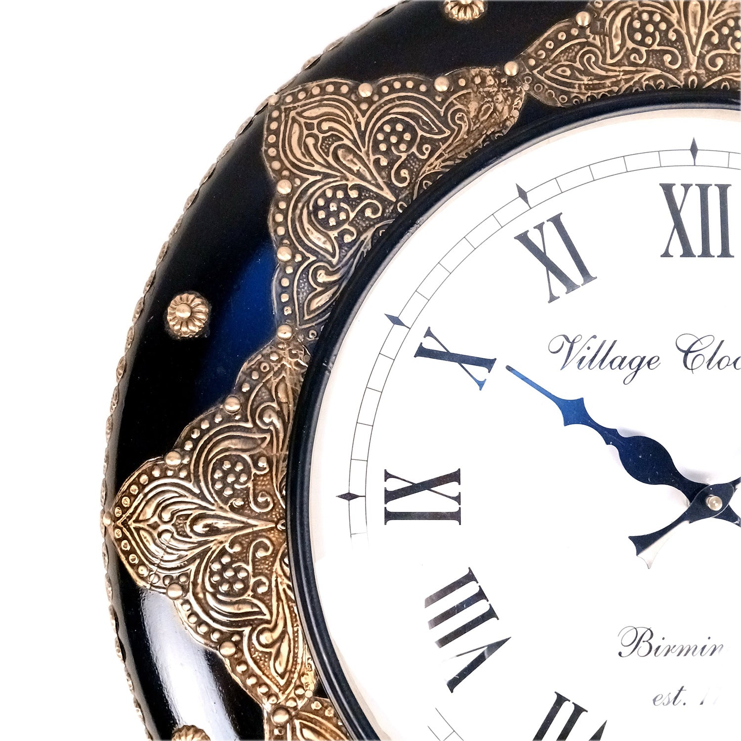 Wall Clock Vintage for Living Room | Wall Mount Clock With Premium Wood Finish & Brass Work - For Home, Office, Bedroom, Hall Decor | Wedding & Housewarming Gift - 18 Inch - Apkamart #Style_Design 1