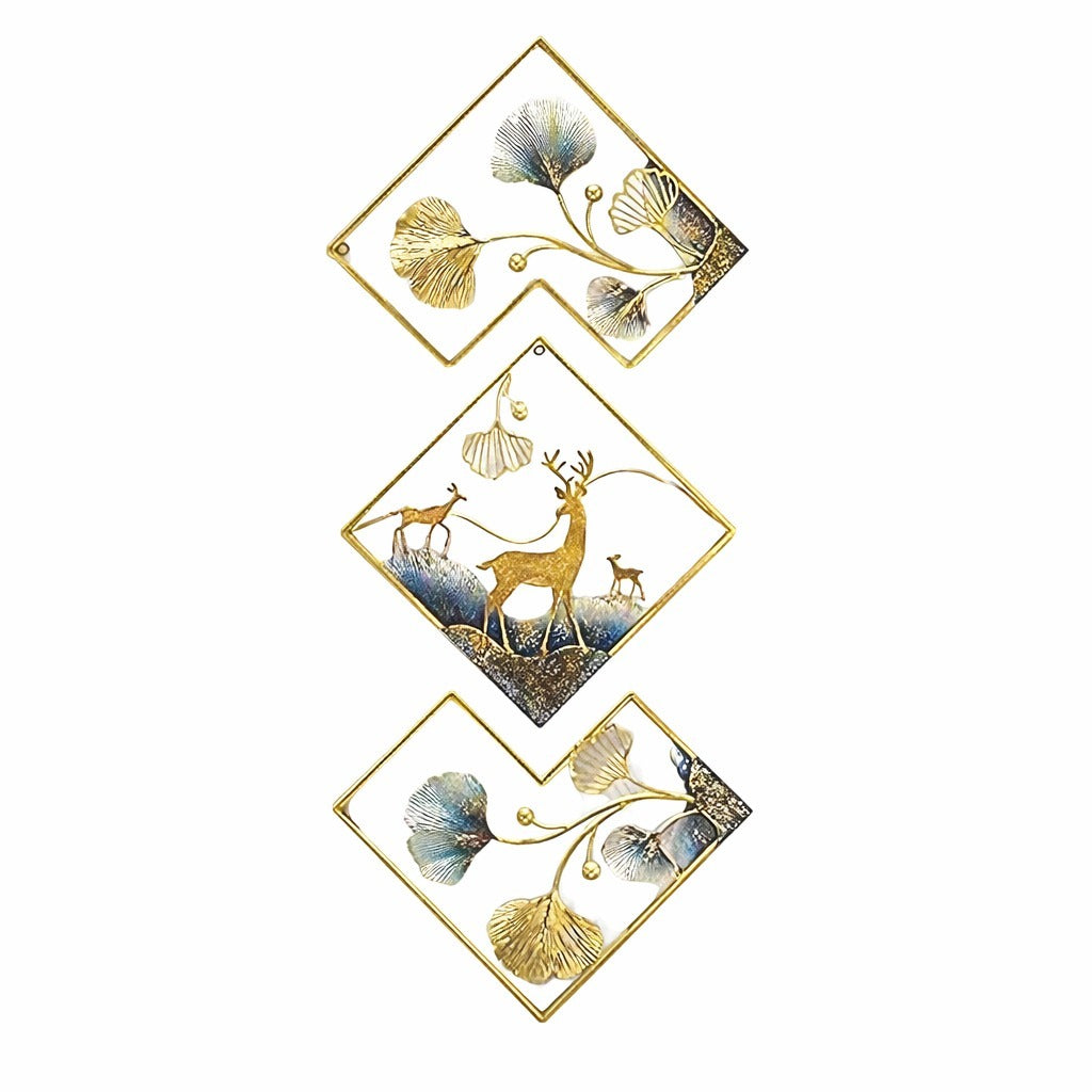 Wall Hanging Set | Decorative Wall Art for Home Decor, Living Room, Bedroom & Office | Stylish Wall Decor Showpiece - Set of 3 - Apkamart