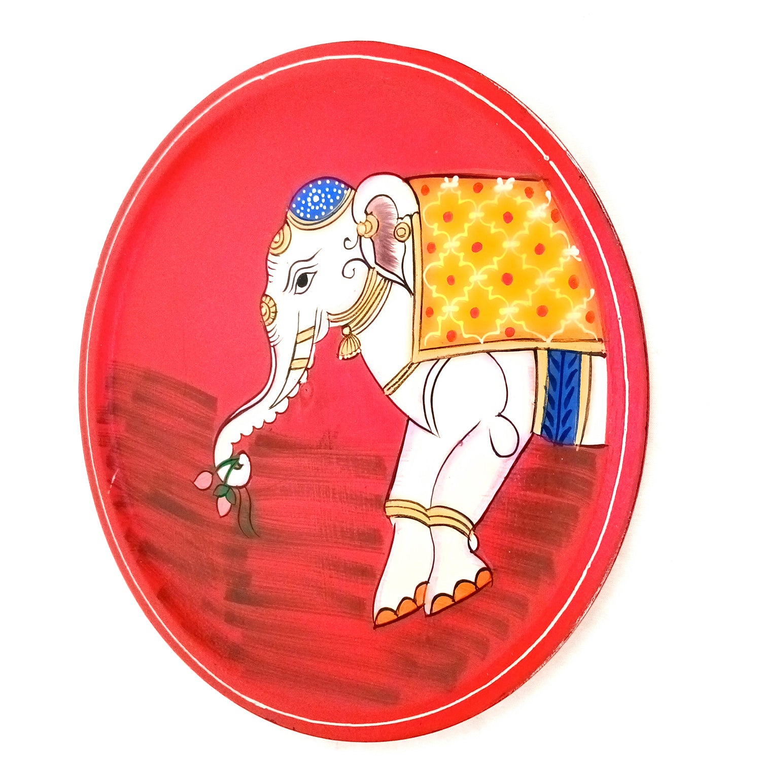 Wall Plate | Wooden Wall Hanging Plates - Elephant Wall Art - For Home Decor, Living Room, Bedroom, Kitchen, Office | Gift for Wedding, Housewarming, Festivals - 12 Inch - Apkamart #Style_Design 2
