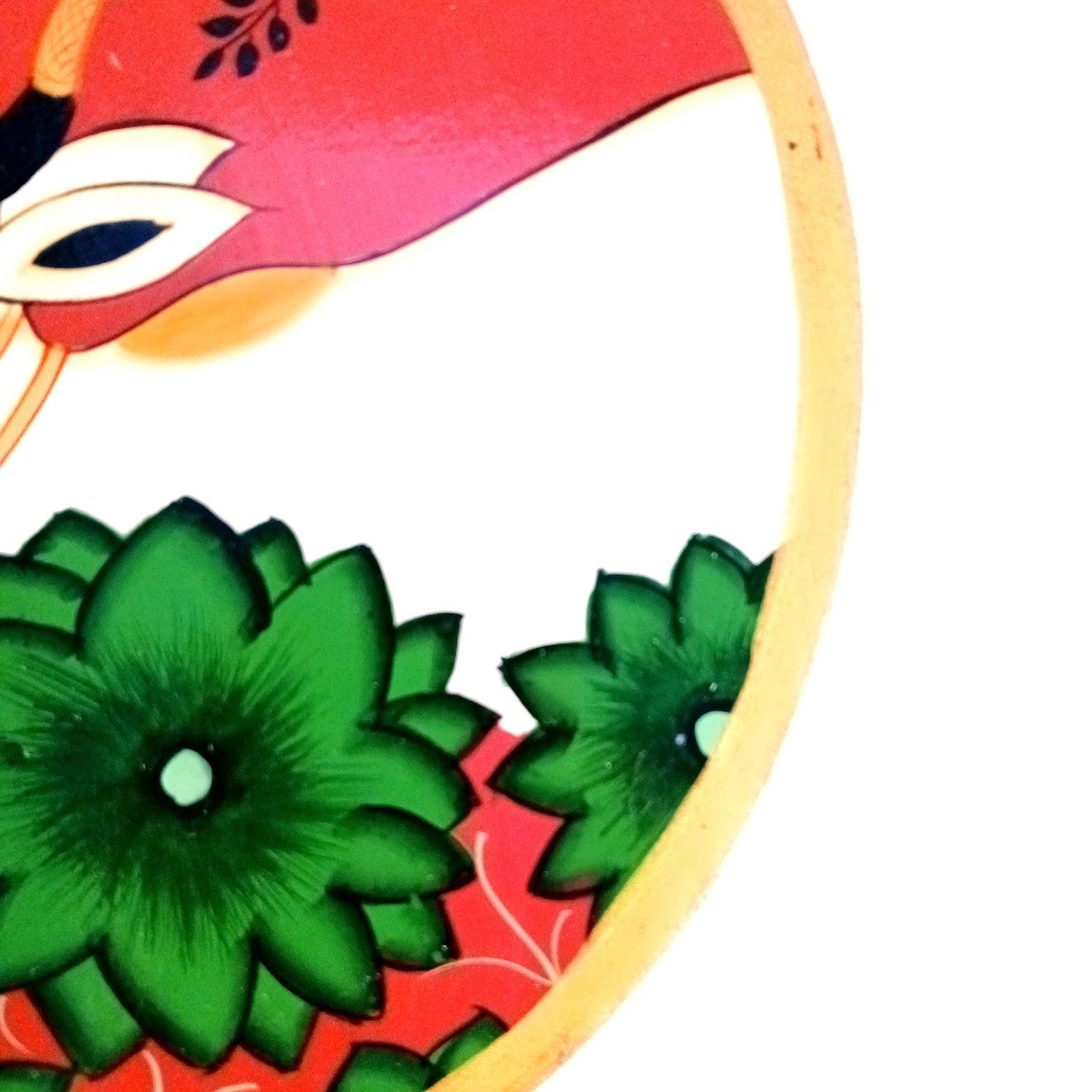 Wall Plate | Wooden Wall Hanging Plates - Pichwai Cow Wall Art - For Home Decor, Living Room, Office | Gift for Wedding, Housewarming, Festivals - 10 Inch - Apkamart #Colour_Red