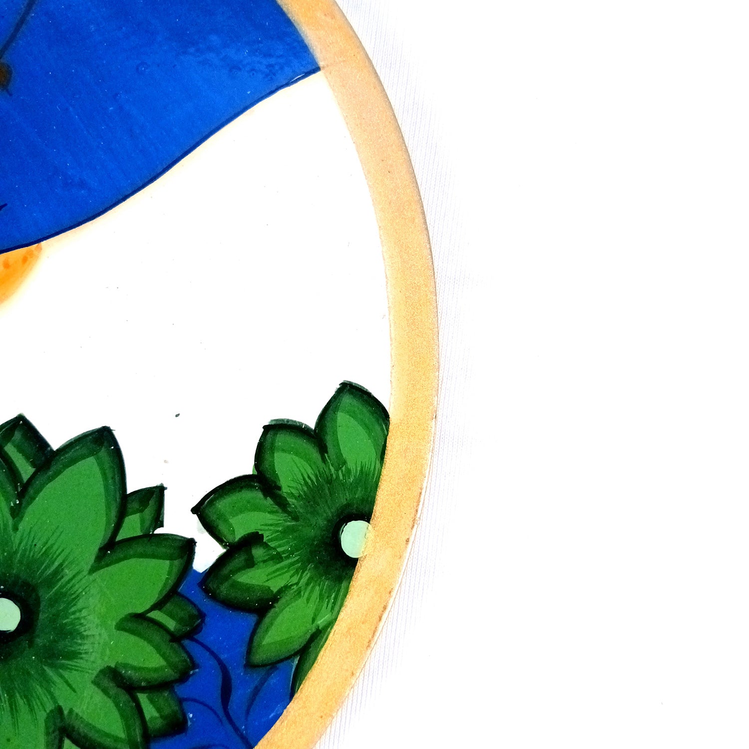 Wall Plate | Wooden Wall Hanging Plates - Pichwai Cow Wall Art - For Home Decor, Living Room, Office | Gift for Wedding, Housewarming, Festivals - 10 Inch - Apkamart #Colour_Blue