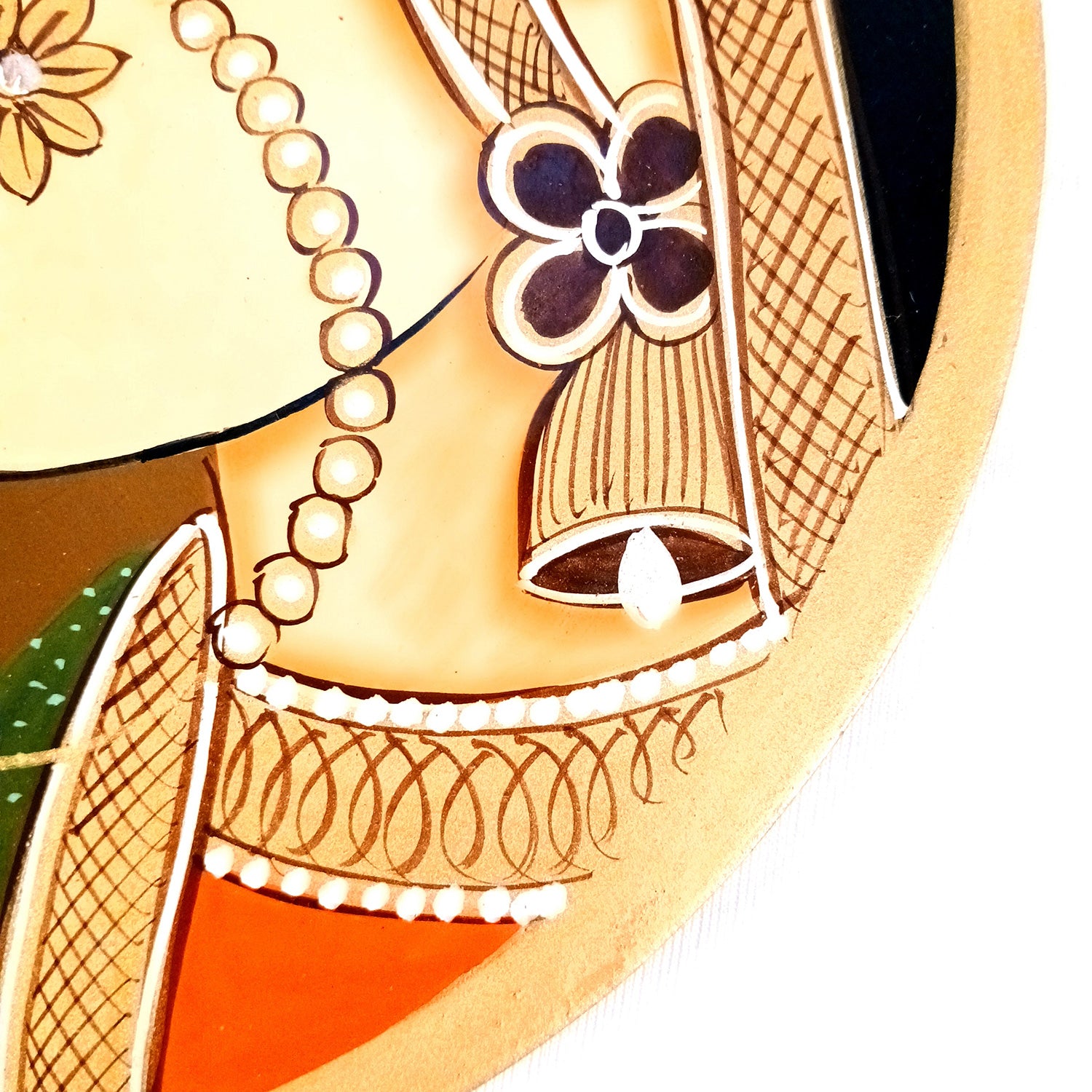 Wall Plate | Wooden Wall Hanging Plates - Bani Thani Lady Wall Art - For Home Decor, Living Room, Bedroom, Office | Gift for Wedding, Housewarming, Festivals - 10 Inch - Apkamart #Colour_Brown