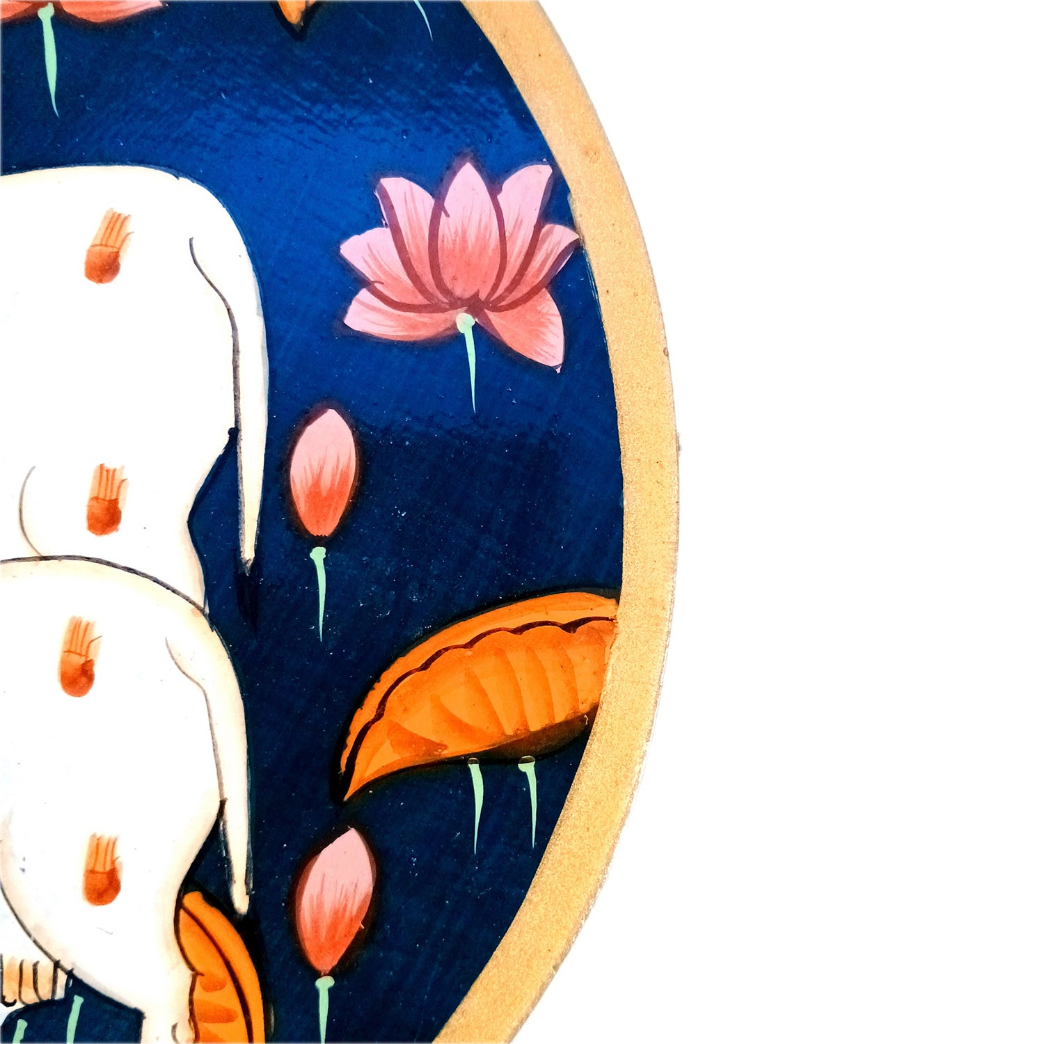 Wall Plate | Wooden Wall Hanging Plates - Pichwai Cow Wall Art - For Home Decor, Living Room, Bedroom | Gift for Wedding, Housewarming, Festivals - 10 Inch - Apkamart #Colour_Blue