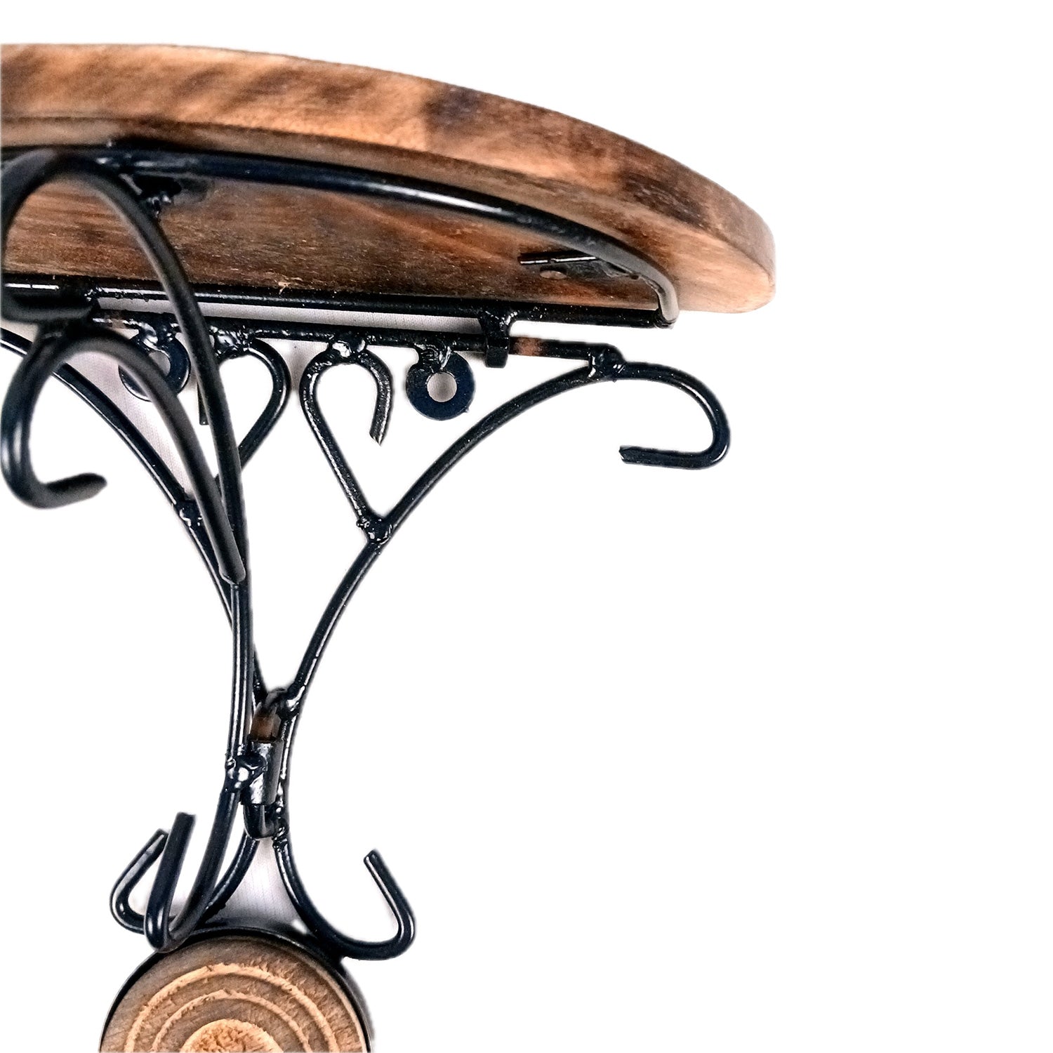 Wall Shelves Wooden Stand | Hanging Shelf In Wood For Keeping Showpieces, Small Plants | Floating Wall Brackets Stands - For Home, Living Room Decor & Gifts - 10 Inch - Apkamart