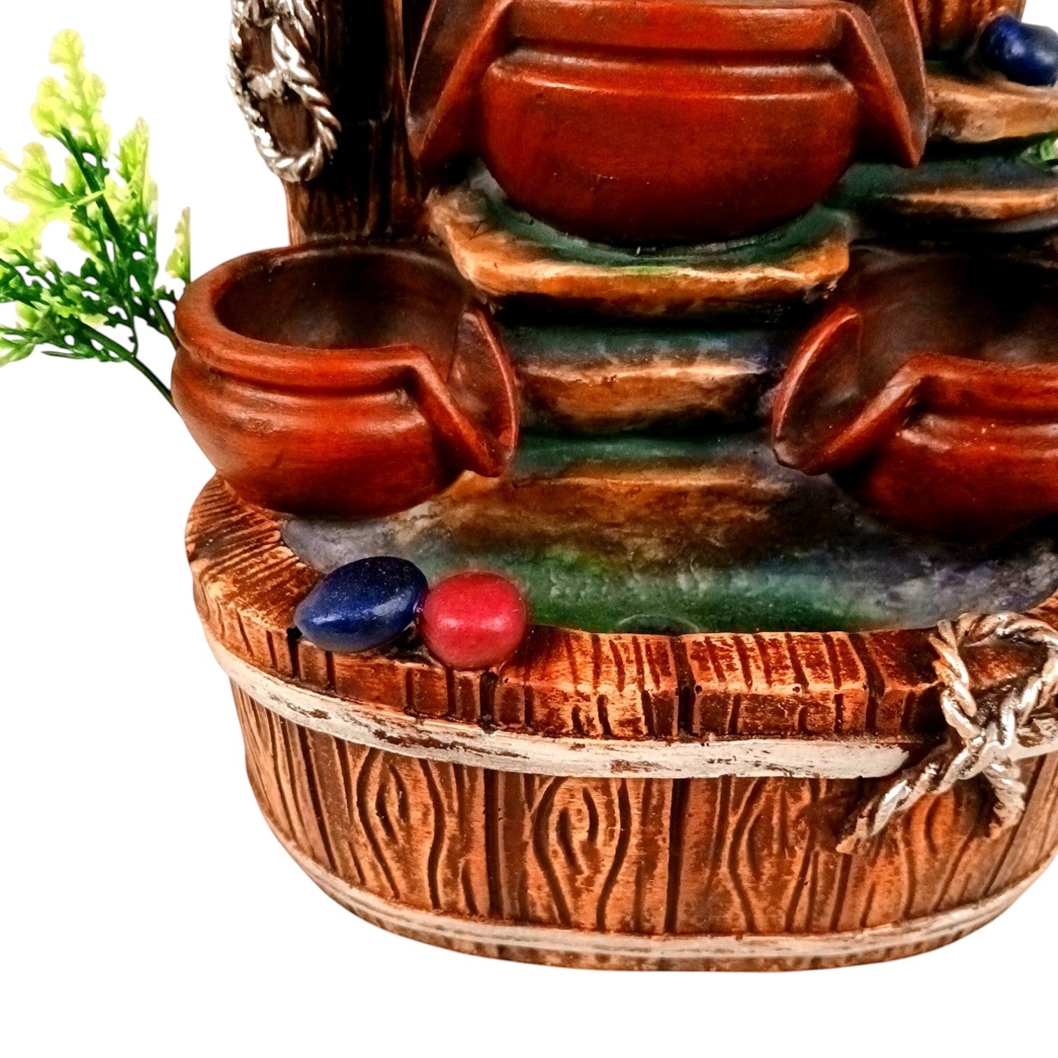 Table Water Fountain LED Lights Crystal Ball | Indoor Waterfall Showpiece - 10 Inch - Apkamart