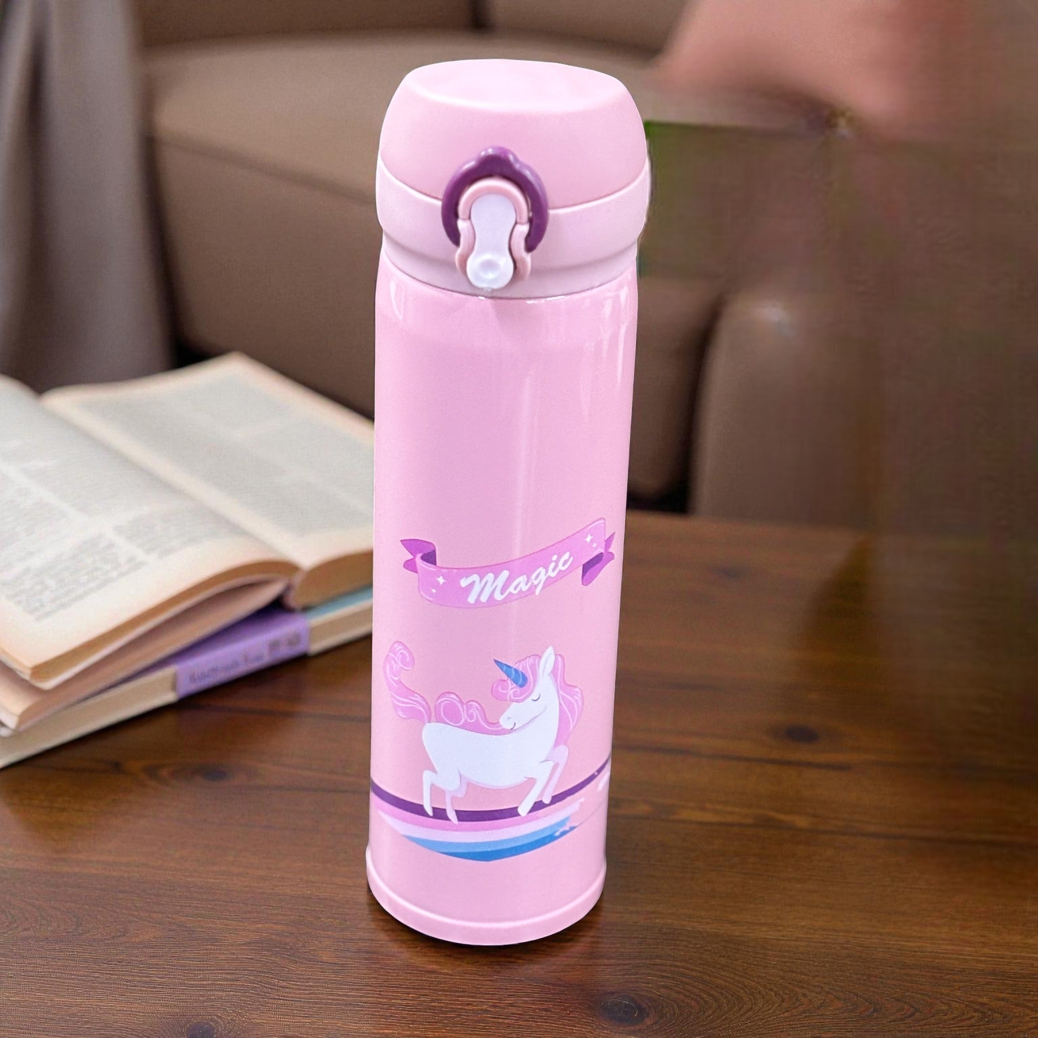 Kids Water Bottle | Bottle for Girls & Boys | Leakproof, Durable & BPA-Free | Kids School Water Bottle with Handle | Cartoon Design Plastic Bottle for Travel - ml - Apkamart
