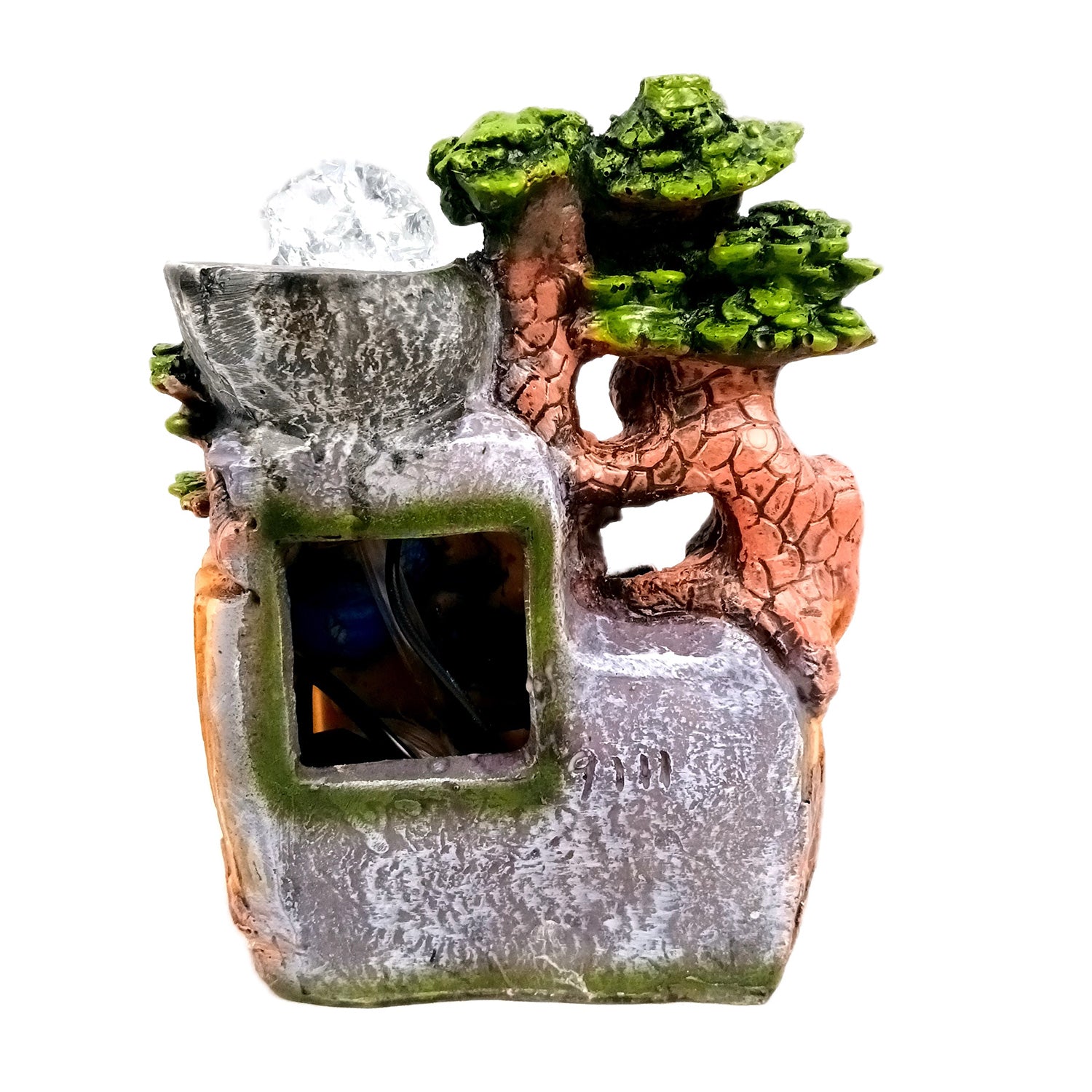 Indoor LED Water Fountain - For Vastu & Home Decor - 9 Inch - Apkamart #Style_Design 1