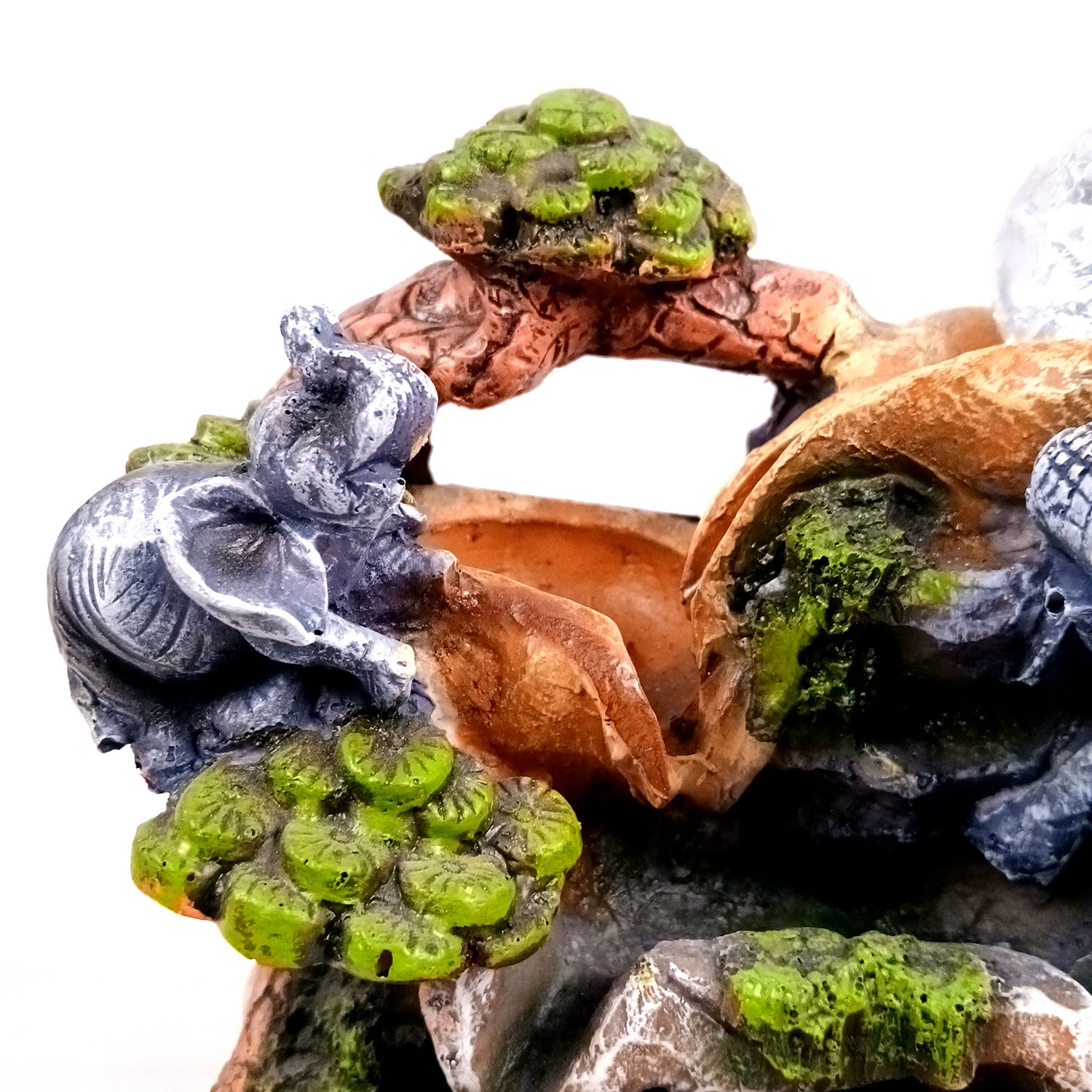 Table Water Fountain | Indoor Fountains with LED Lights Waterfall - For Vastu, Table, Office, Living Room, Home Decor & Gifts | Wedding & House Warming Gift - 10 Inch - Apkamart #Style_Design 1