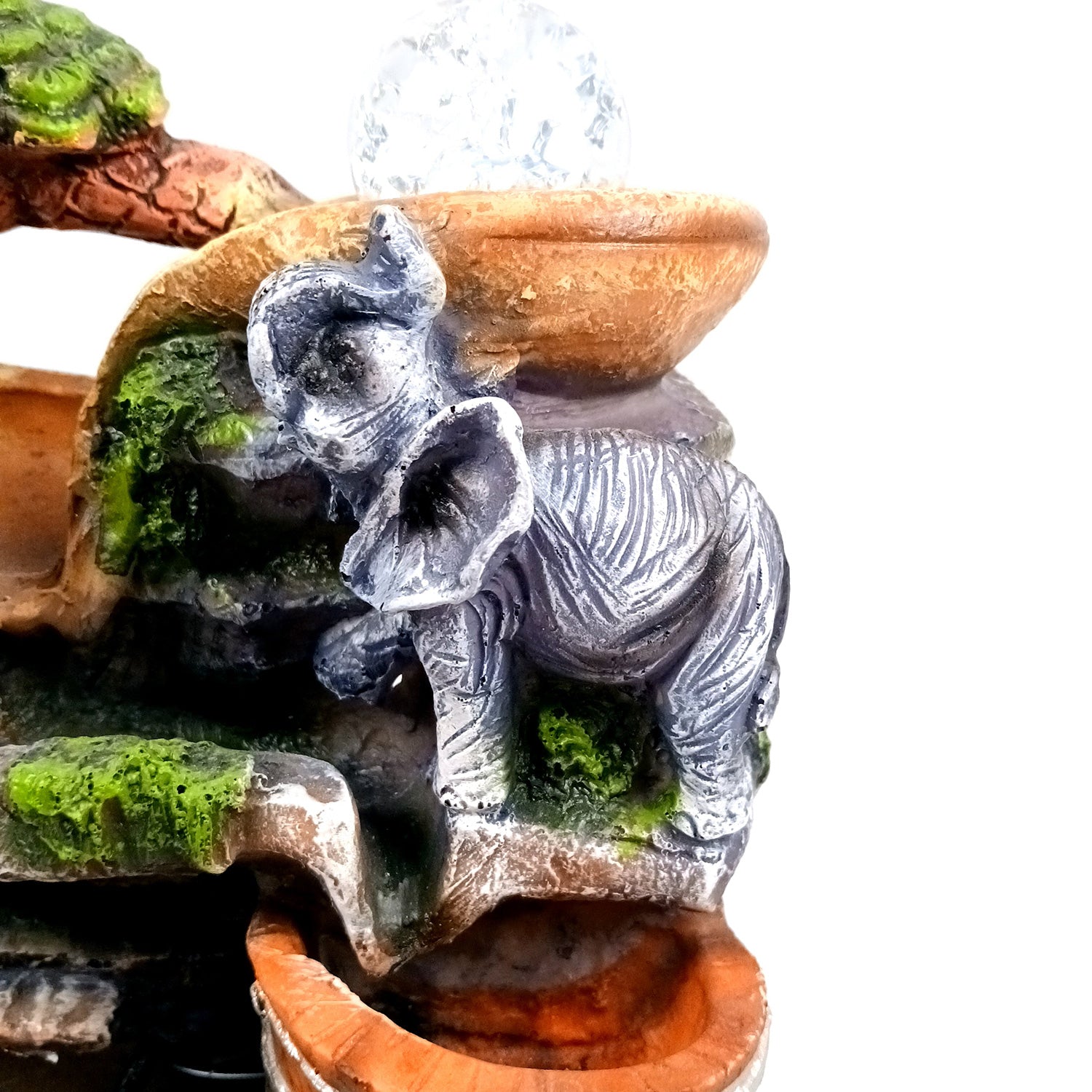 Table Water Fountain | Indoor Fountains with LED Lights Waterfall - For Vastu, Table, Office, Living Room, Home Decor & Gifts | Wedding & House Warming Gift - 10 Inch - Apkamart #Style_Design 1