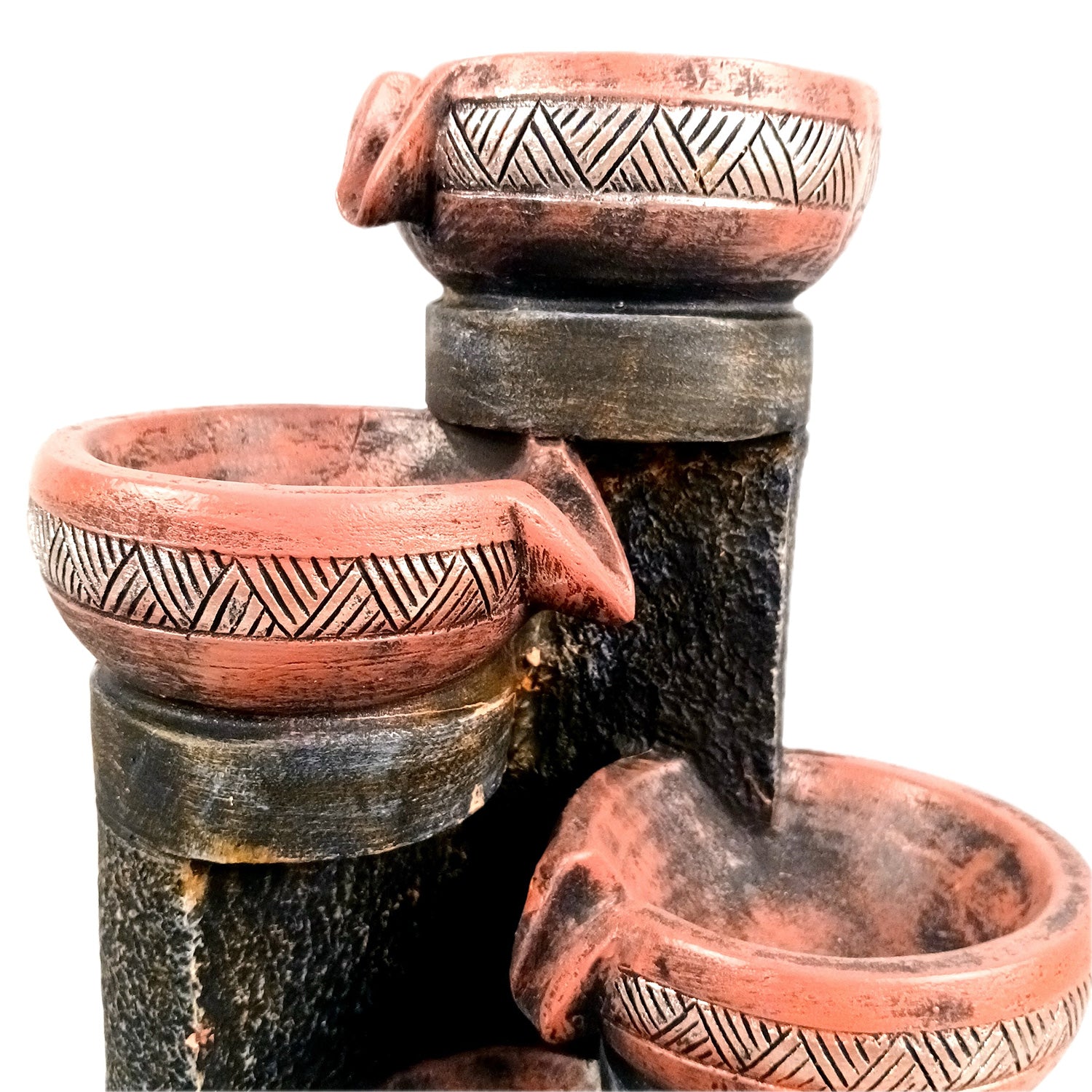 Table Top Water Fountain | Indoor Fountains with LED Lights Waterfall  - For Vastu, Table, Office, Living Room, Home Decor & Gifts | Wedding & House Warming Gift - 16 Inch - Apkamart #Style_Design 1