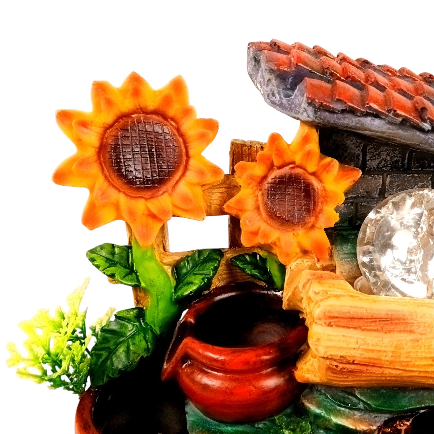 Indoor Water Fountain with LED Lights | Decoration Table Waterfall Cum Showpiece - For Vastu, Table, Office, Living Room, Home Decor | Wedding & House Warming Gift - 10 Inch - Apkamart