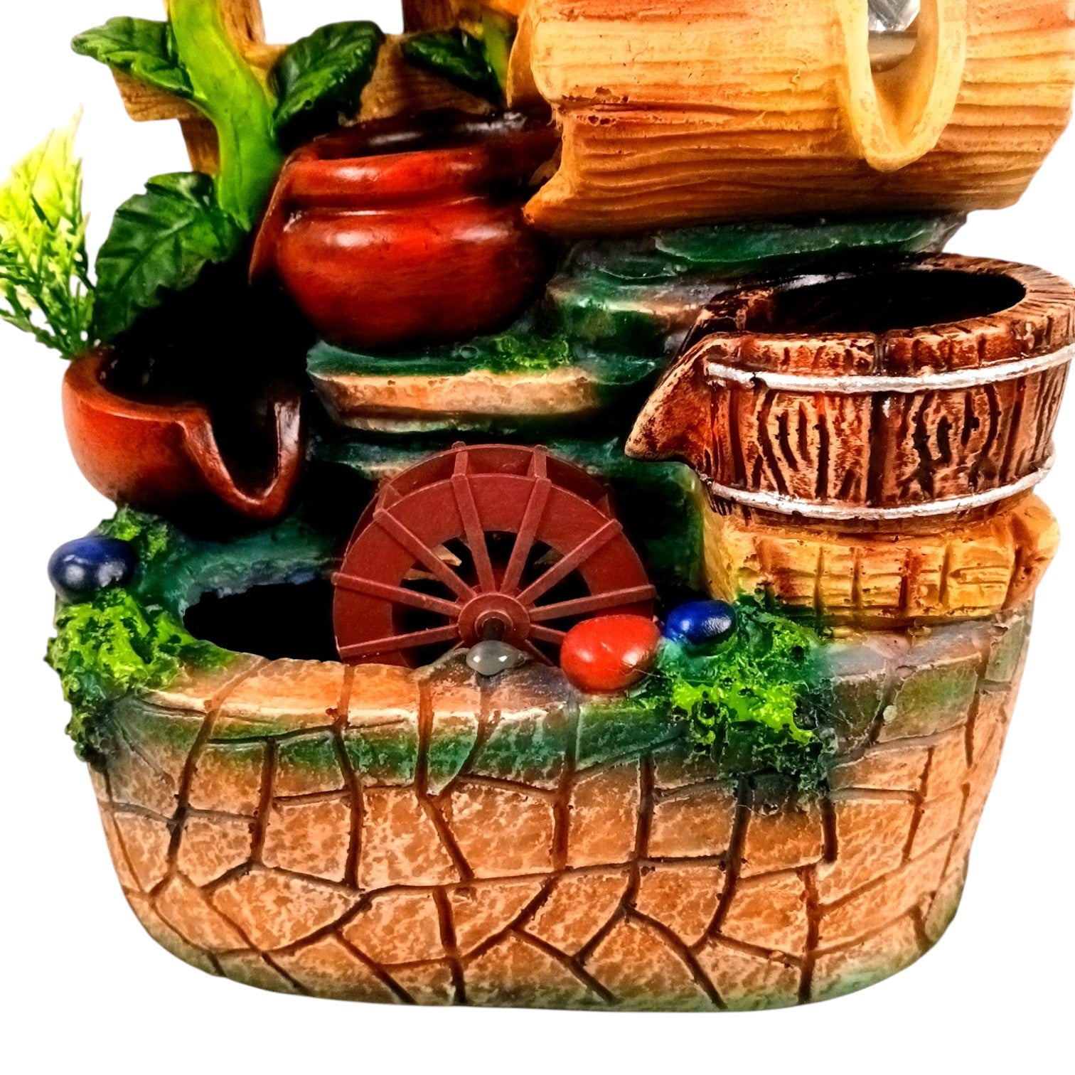 Indoor Water Fountain with LED Lights | Decoration Table Waterfall Cum Showpiece - For Vastu, Table, Office, Living Room, Home Decor | Wedding & House Warming Gift - 10 Inch - Apkamart