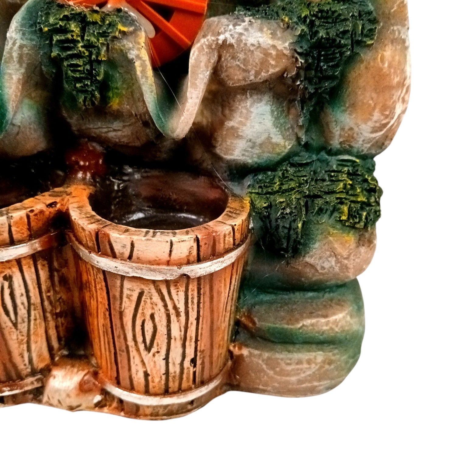 Table Top Water Fountain | Indoor Fountains with LED Lights - 3 Steps Hut Shape Waterfall - For Vastu, Table, Office, Living Room, Home Decor & Gifts - 13 Inch - Apkamart