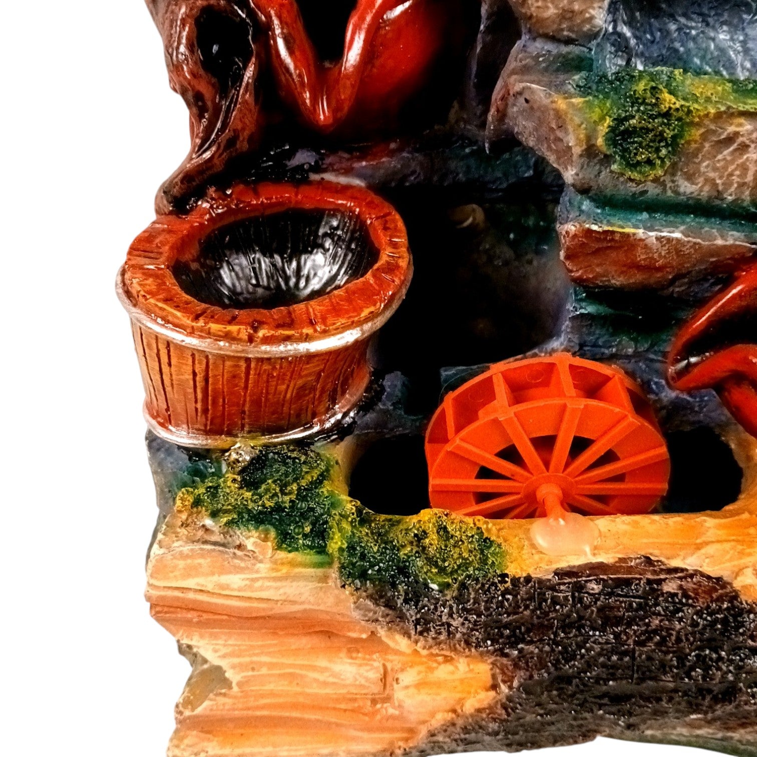 Table Top Water Fountain | Indoor Fountains with LED Lights - 3 Steps Waterfall - For Vastu, Table, Office, Living Room, Home Decor & Gifts - 13 Inch - Apkamart