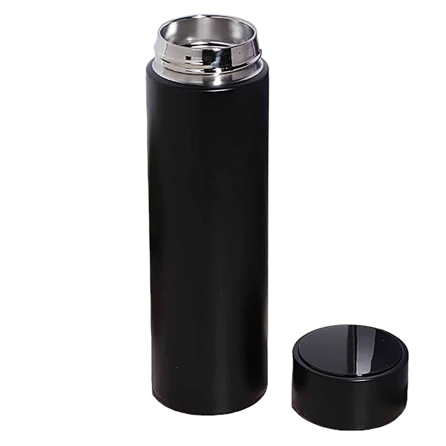 Black Stainless Steel Water Bottle with Temperature Display | Insulated Bottle For Hot and Cold Water - for Kids Birthday & Return Gifts - Apkamart