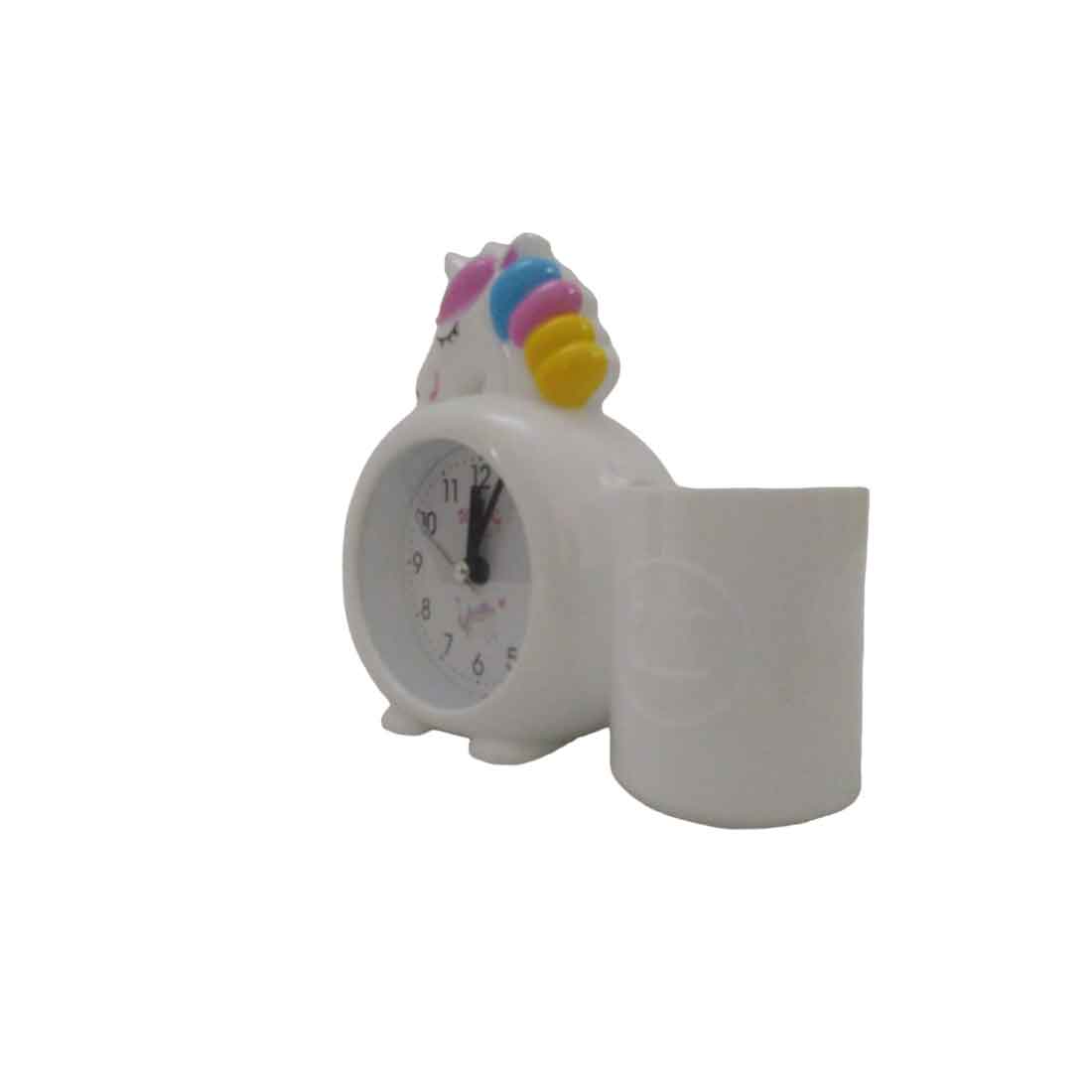 Kids Alarm Clock with Pen Pencil Stand | Unicorn Design Table Alarm Clock - For Kids Room Decor & Birthday Gift - Apkamart