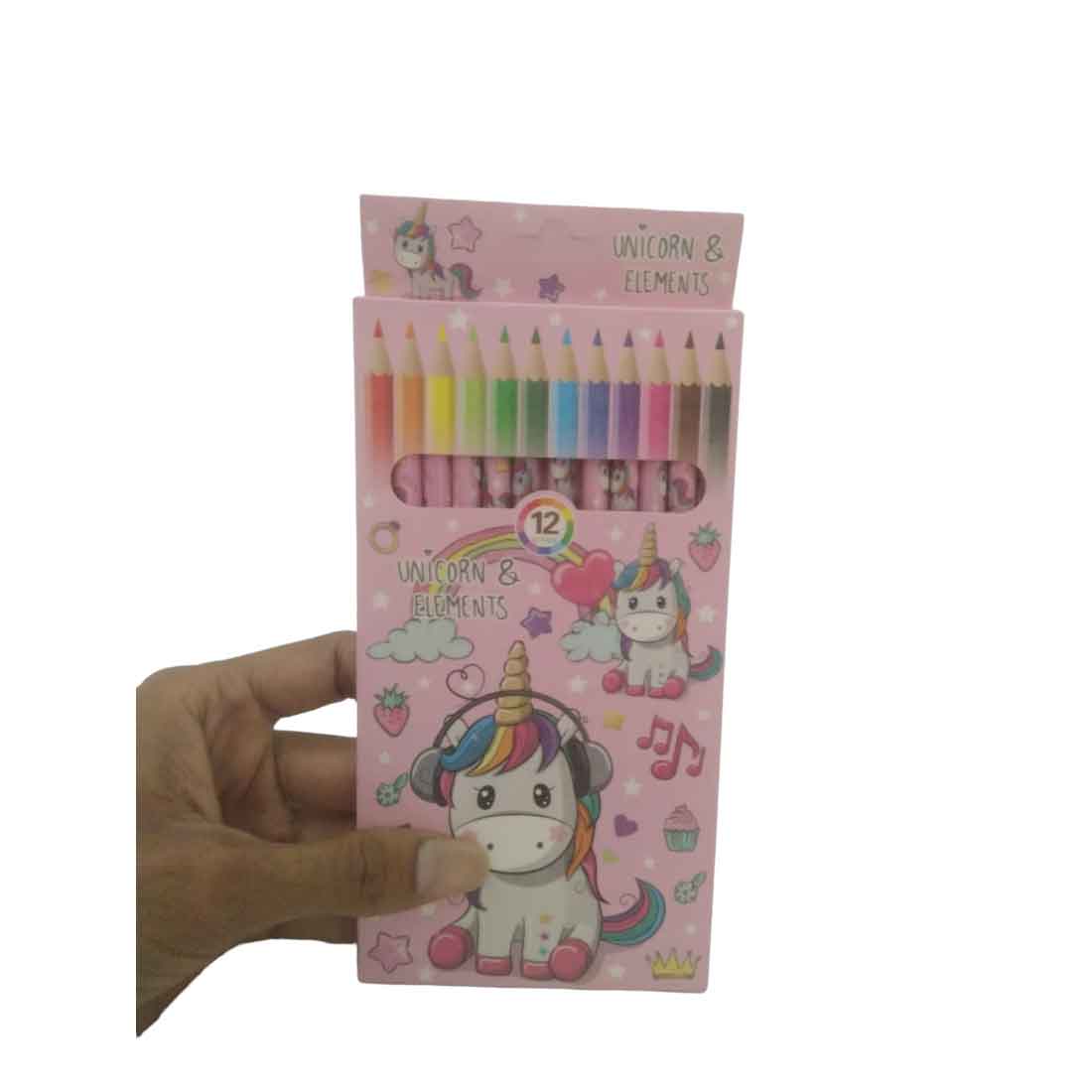 Unicorn Color Pencils- For Kids, School & Birthday Return Gift (Pack of 6) & (Pack of 10) - Apkamart