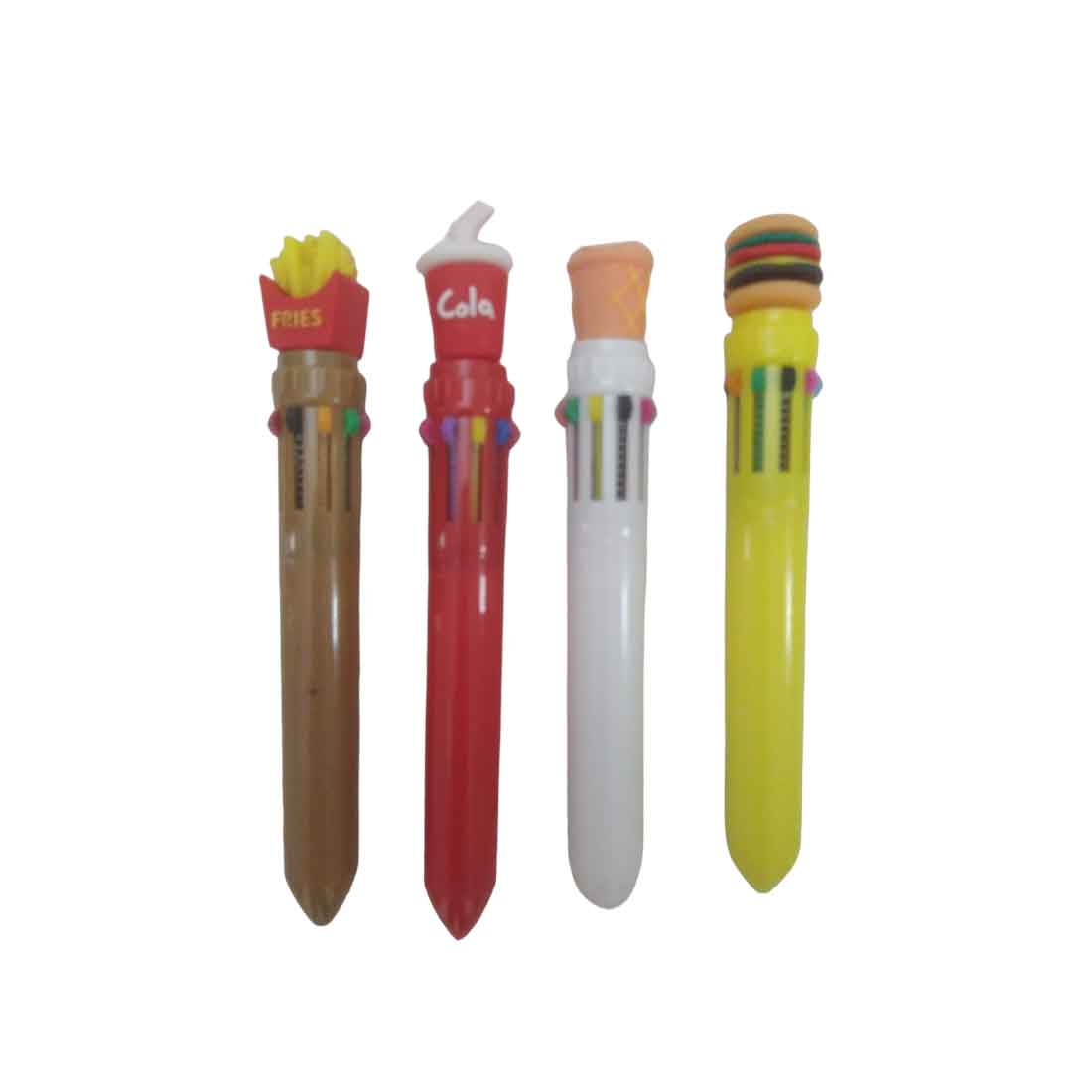 Lead Pencil with Playful Burger, French Fries Topper - For Kids, School & Birthday Return Gift (Pack of 10) - Apkamart