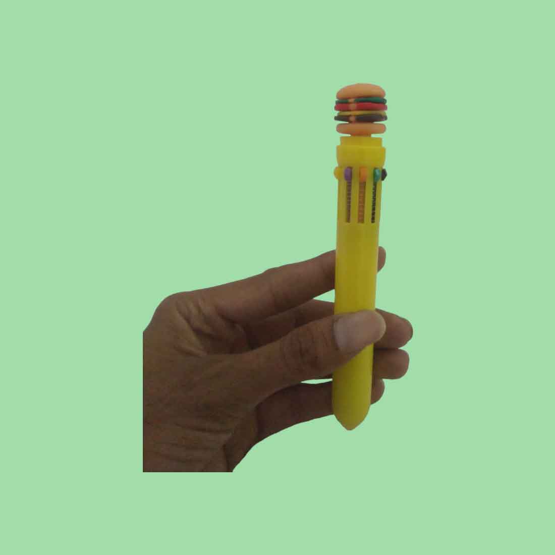 Lead Pencil with Playful Burger, French Fries Topper - For Kids, School & Birthday Return Gift (Pack of 10) - Apkamart