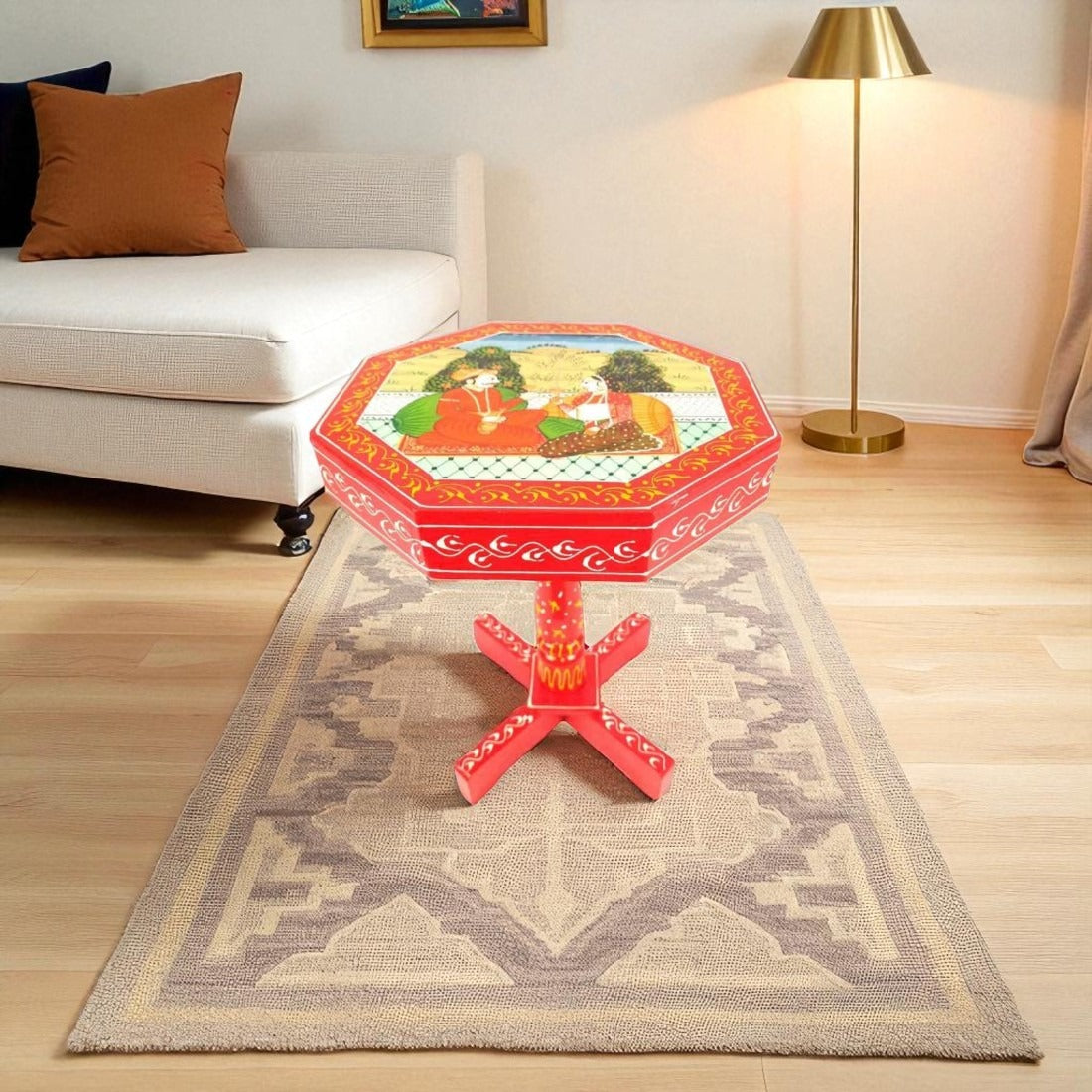 Side Table | Wooden End Tables Cum Stool - for Keeping Lamp, Vases & Plants | Small Stools - for Sitting, Bedside, Home Decor, Corners, Sofa Side Stool, Office & Gifts - 16 inch