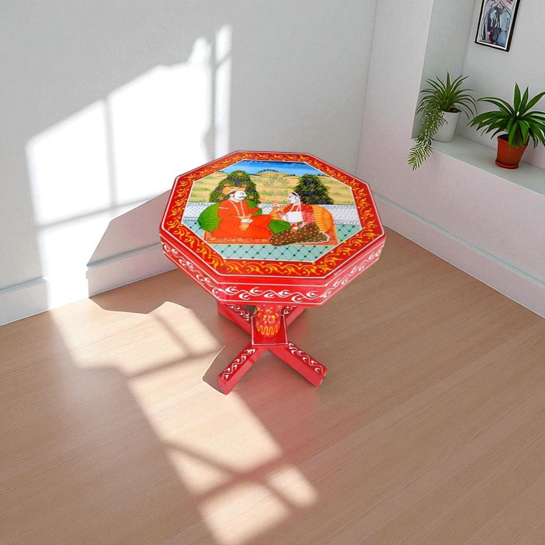 Side Table | Wooden End Tables Cum Stool - for Keeping Lamp, Vases & Plants | Small Stools - for Sitting, Bedside, Home Decor, Corners, Sofa Side Stool, Office & Gifts - 16 inch