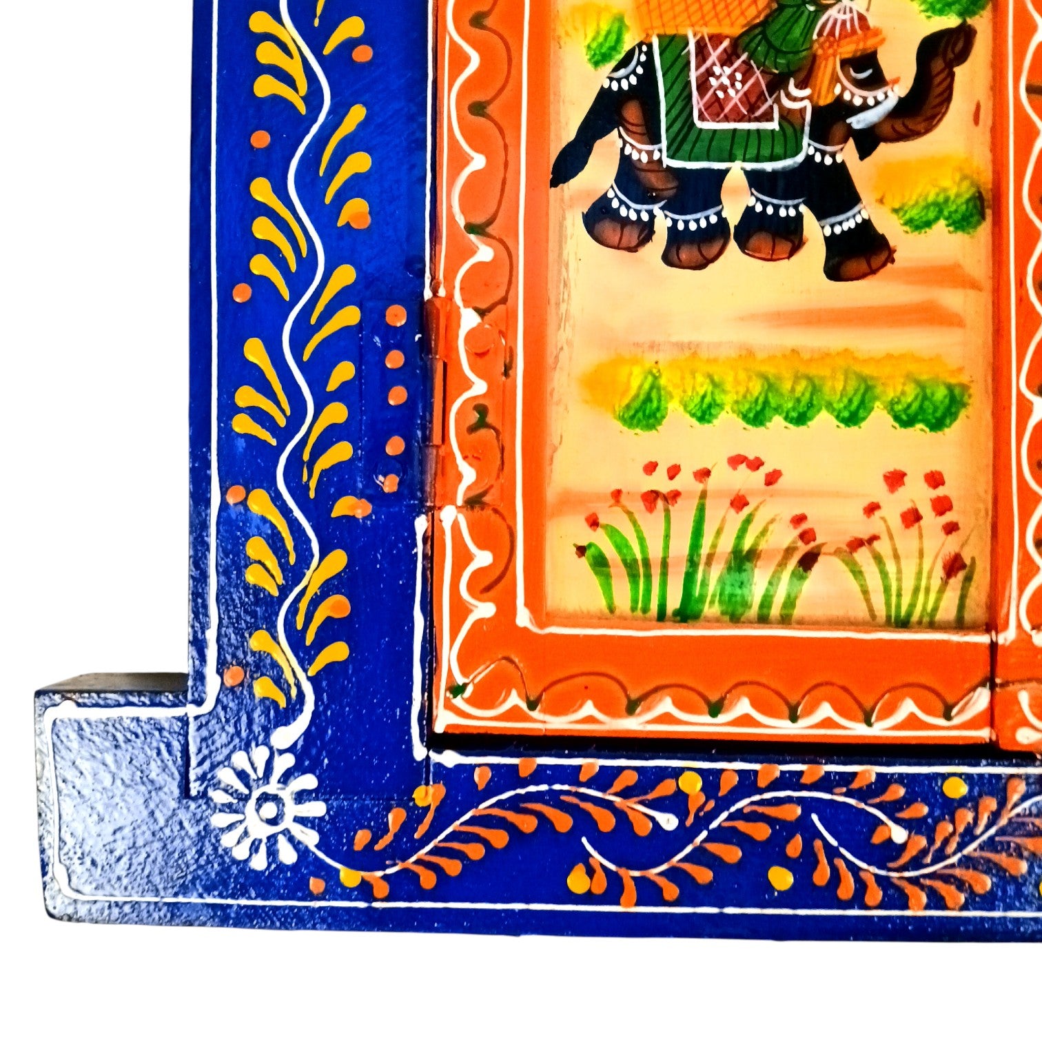 Jharokha Window Wall Hanging | Openable Multicolor Wooden Jharokha for Home Decor, Living Room, Entrance & Traditional Wall Art - 15 Inch - Apkamart