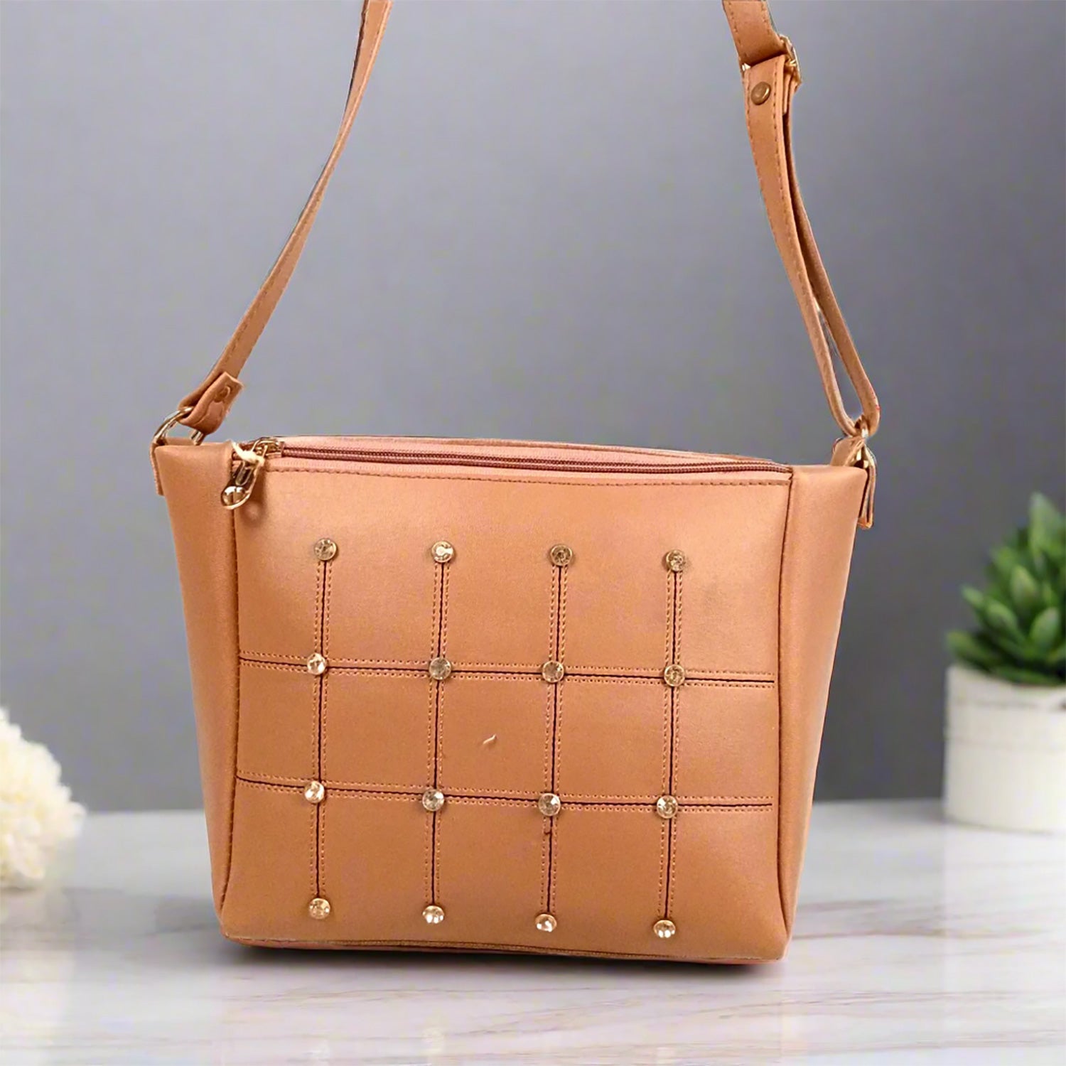 Sling Bag For Women Premium PU Leather Cross Body Bag Latest Trendy Shoulder Bags Stylish Ladies Purse Hand Bag For Woman, Girls, Parties,