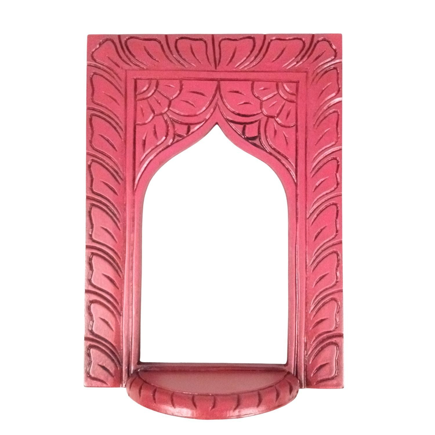 Wooden Jharokha Window Wall Hanging | Rajasthani Decor - 14 inch-Apkamart