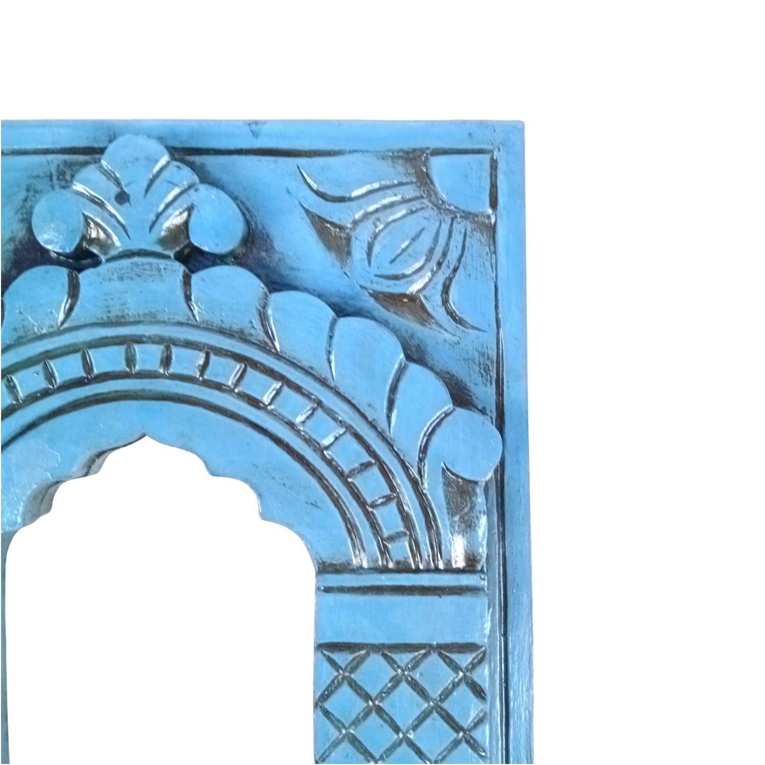 Wooden Jharokha Frame | Rajasthani Wall Decor - 11 inch-Apkamart