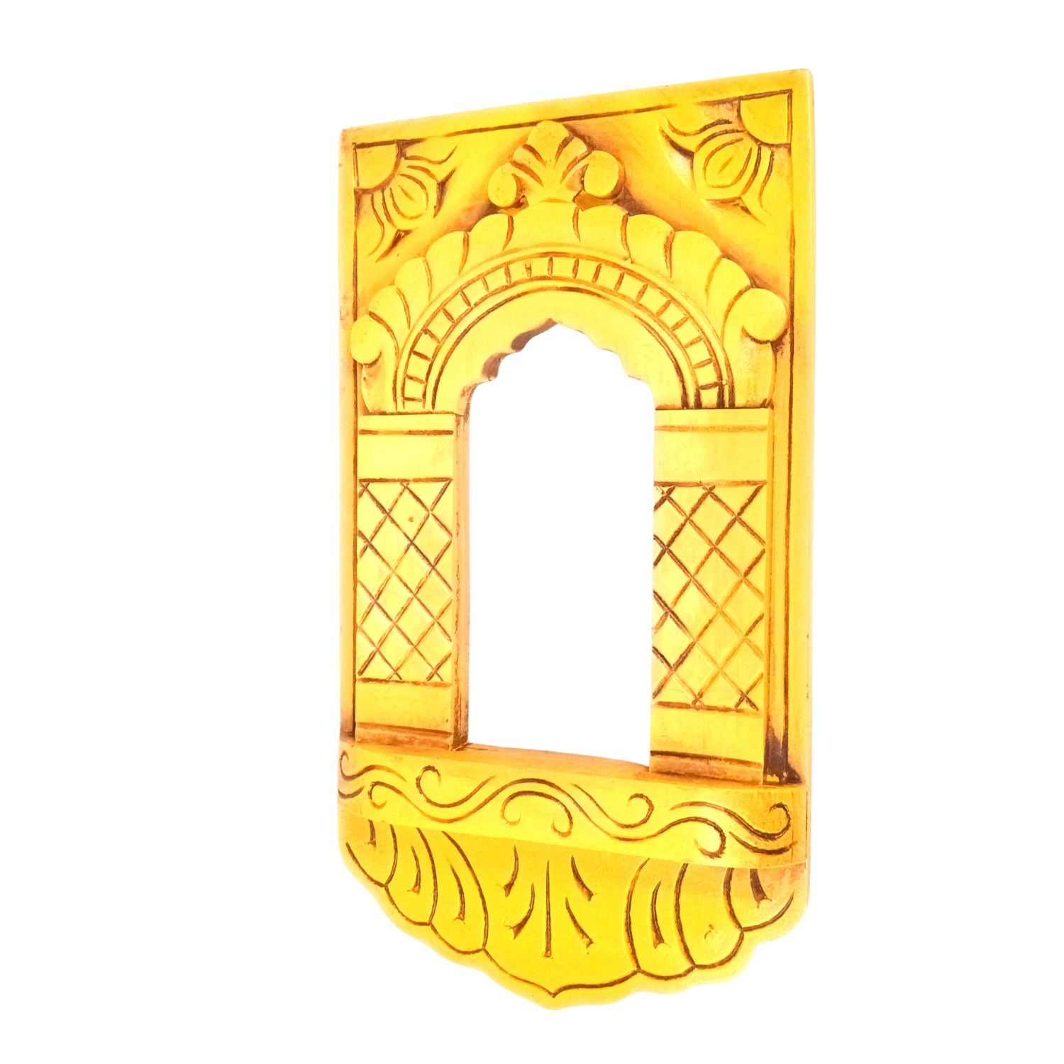 Wooden Jharokha Window Wall Hanging | Rajasthani Decor - 15 inch-Apkamart