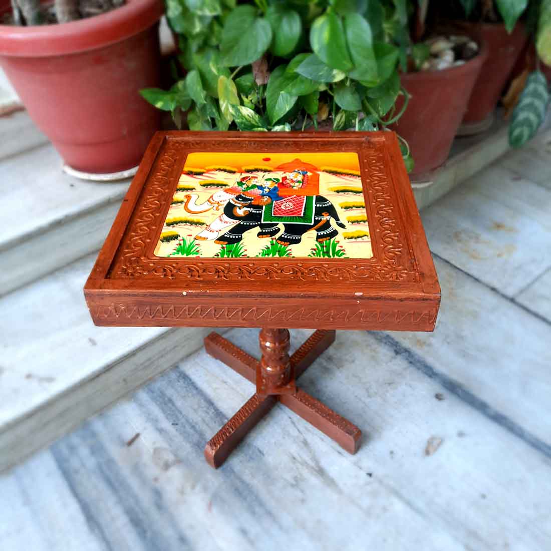 Chair & Side Table Set - For Living Room & Outdoor Decor - Set of 4- Apkamart #Style_Style 3