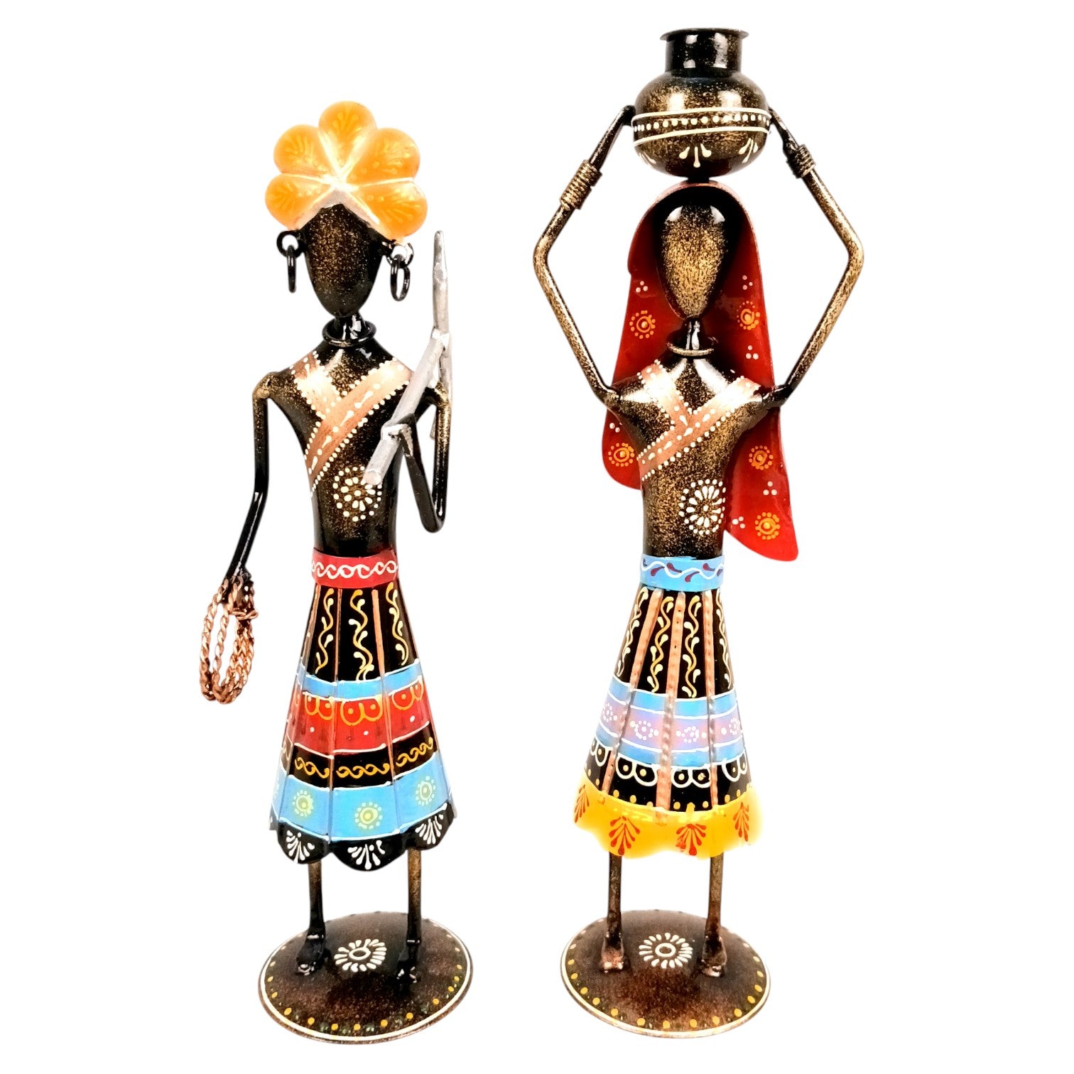 Worker Showpiece Set | Decorative Figurine for Home, Living Room & Office | Handcrafted Statue & Table Showpiece for Gifting & Interior Decoration - 12 Inch - Apkamart