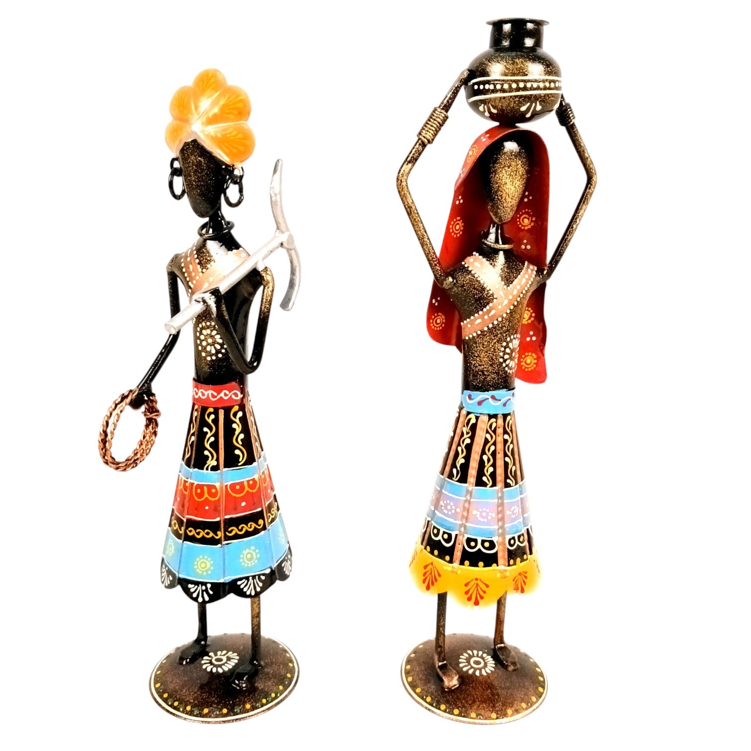Worker Showpiece Set | Decorative Figurine for Home, Living Room & Office | Handcrafted Statue & Table Showpiece for Gifting & Interior Decoration - 12 Inch - Apkamart