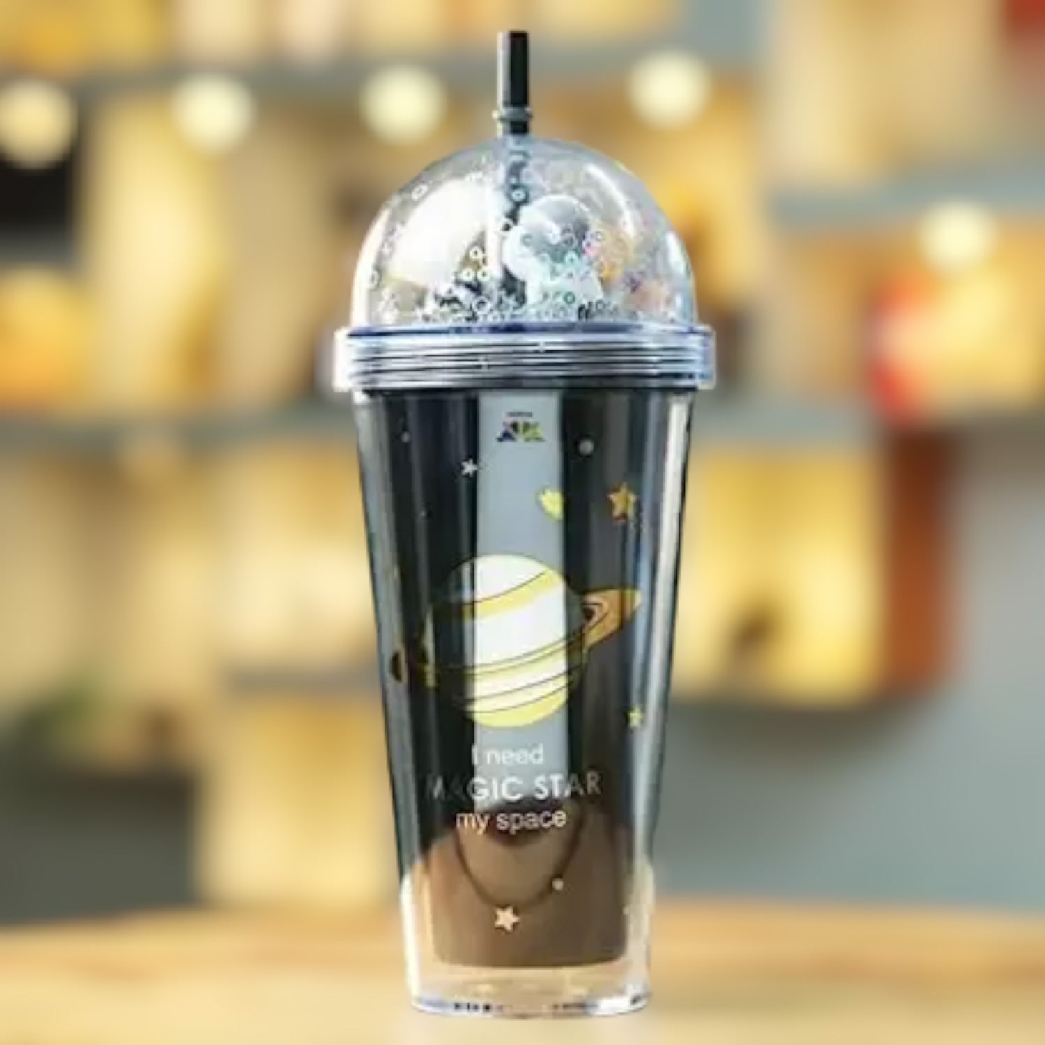 Sipper Bottler with Straw - Space Design | Kid's Cup / Tumbler with Lid | Water Bottle | Fruit Juice Mug for Kids - For Kids Birthday Gift & Return Gift - Apkamart #style_pack of 1