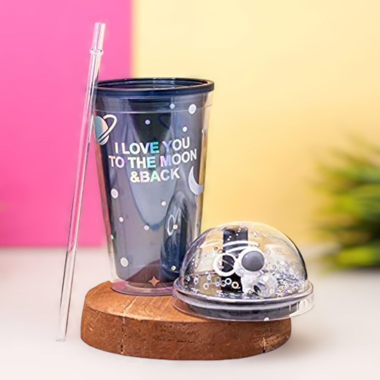 Sipper Bottler with Straw - Space Design | Kid's Cup / Tumbler with Lid | Water Bottle | Fruit Juice Mug for Kids - For Kids Birthday Gift & Return Gift - Apkamart #style_pack of 2