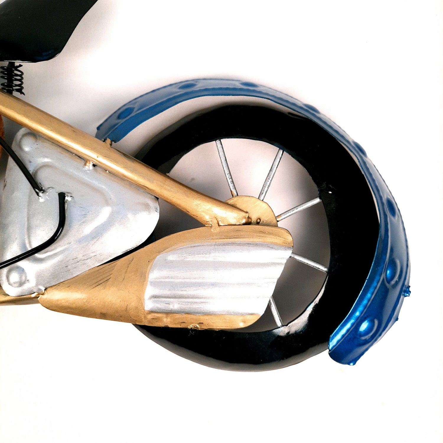 Wall Clock - Bike Design | Wall Mount Royal Enfield Bike Clock With Vintage Look | Deewar Ghadi - For Home, Living Room, Bedroom, Hall, Office Decor & Gift - apkamart