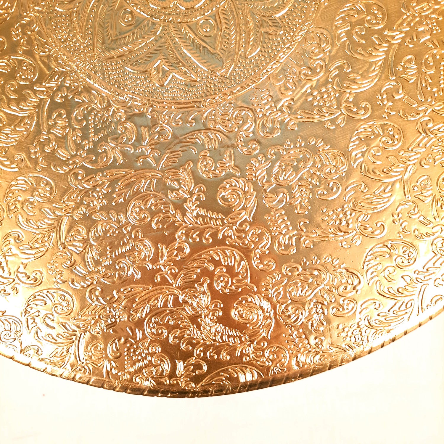 Puja Chowki Bajot | Wooden Brass Chauki | Peeta / Patla for Sitting - For Pooja, Living Room, Home & Corner Decor - 15 Inch