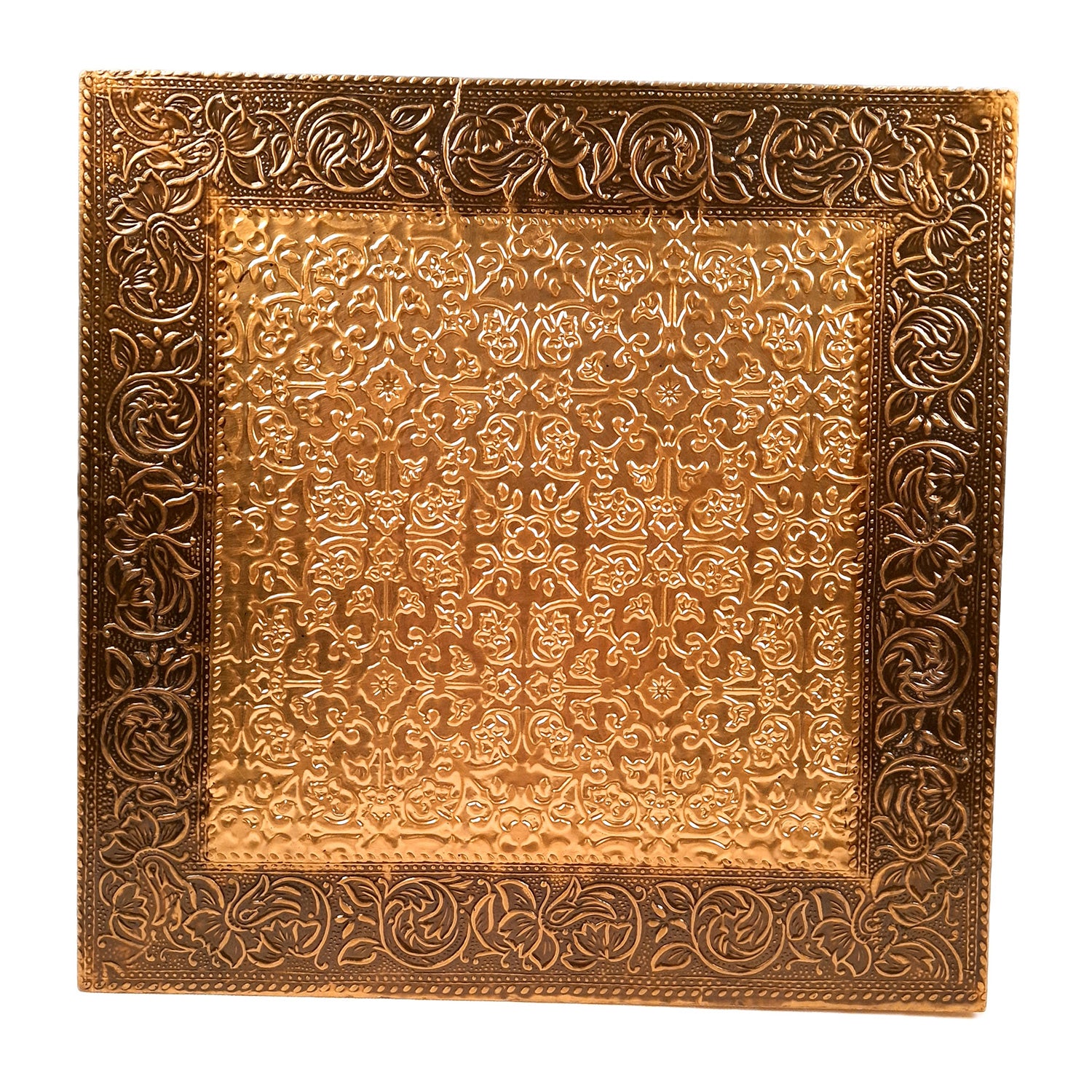 Side Table | Wood & Brass End Tables Cum Stool - for Keeping Lamp, Vases & Plants | Small Stools - for Sitting, Bedside, Home Decor, Corners, Sofa Side Stool, Office & Gifts - 10 Inch - apkamart