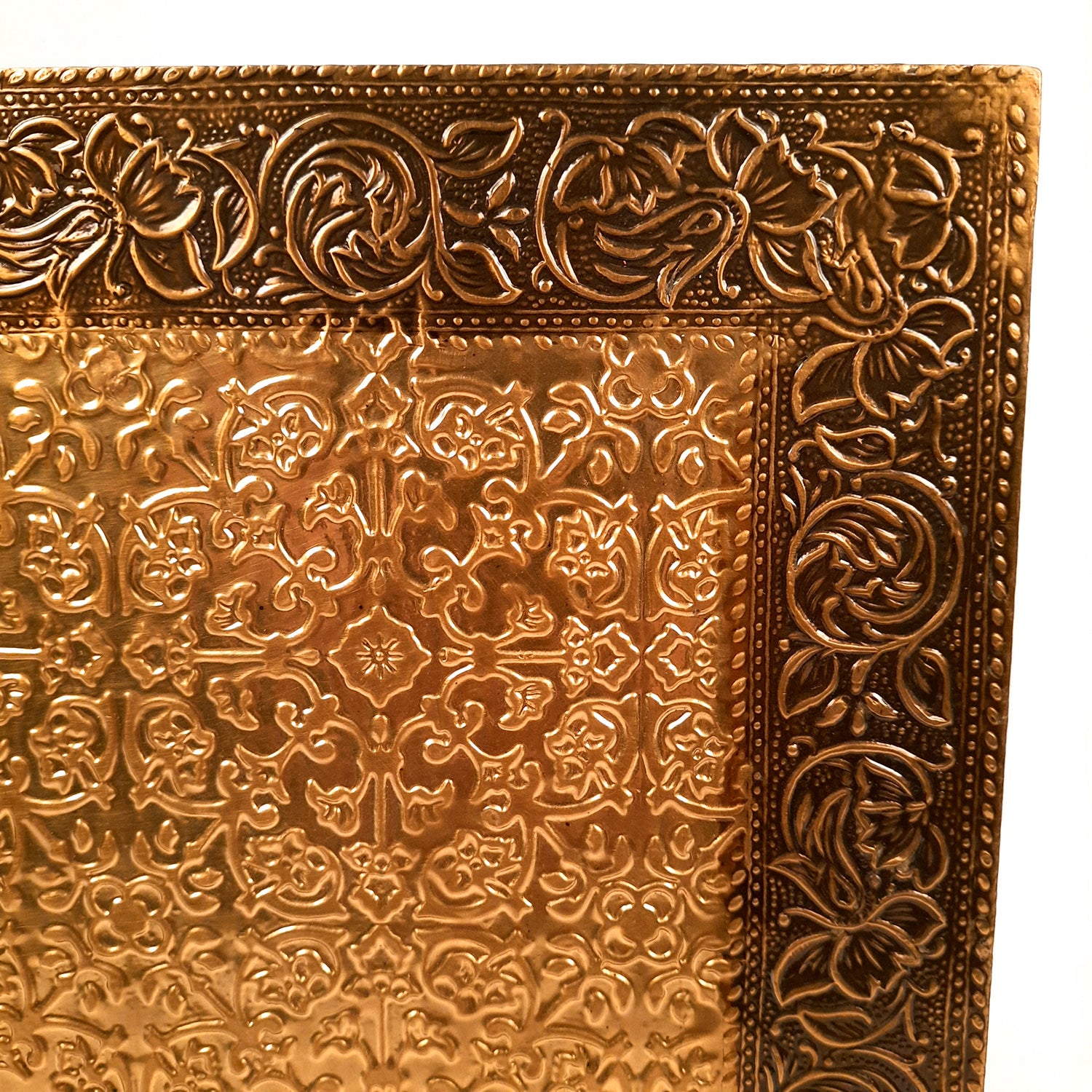 Side Table | Wood & Brass End Tables Cum Stool - for Keeping Lamp, Vases & Plants | Small Stools - for Sitting, Bedside, Home Decor, Corners, Sofa Side Stool, Office & Gifts - 10 Inch - apkamart