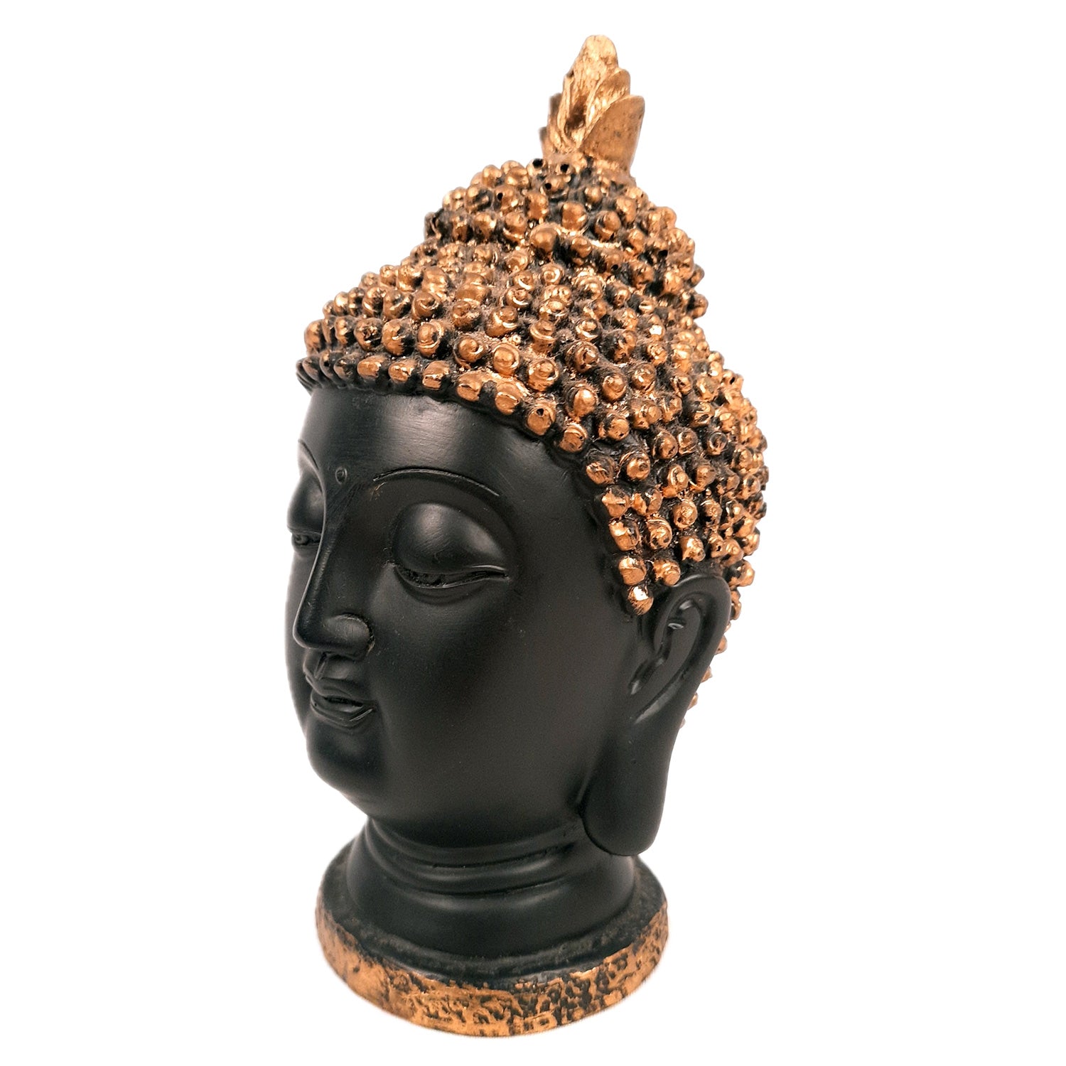 Buddha Showpiece | Lord Buddha Head Idol Statue - For Living room, Home, Table, Shelf, Office Decor | Housewarming Gifts, Gift for Him - 7 Inch - Apkamart