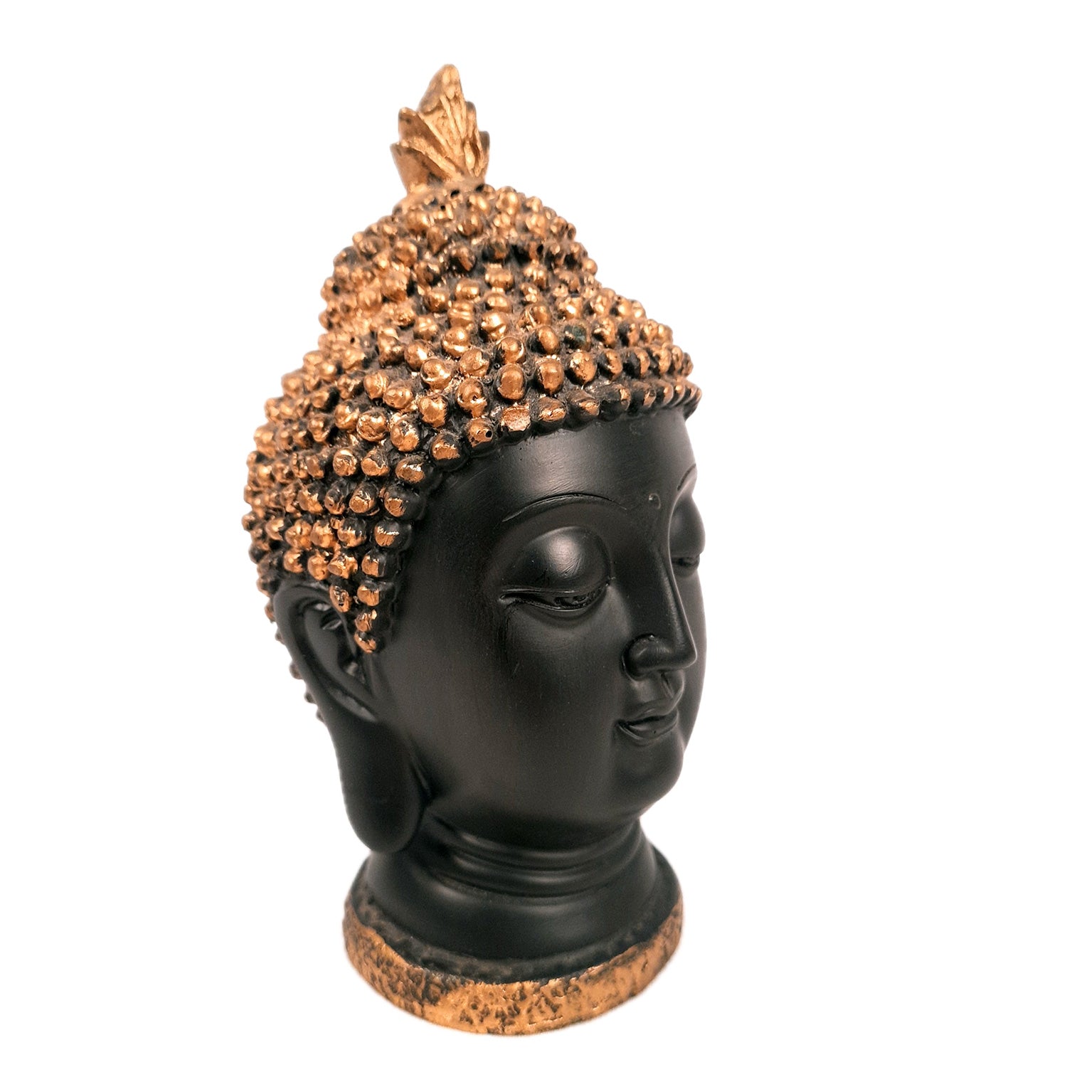 Buddha Showpiece | Lord Buddha Head Idol Statue - For Living room, Home, Table, Shelf, Office Decor | Housewarming Gifts, Gift for Him - 7 Inch - Apkamart