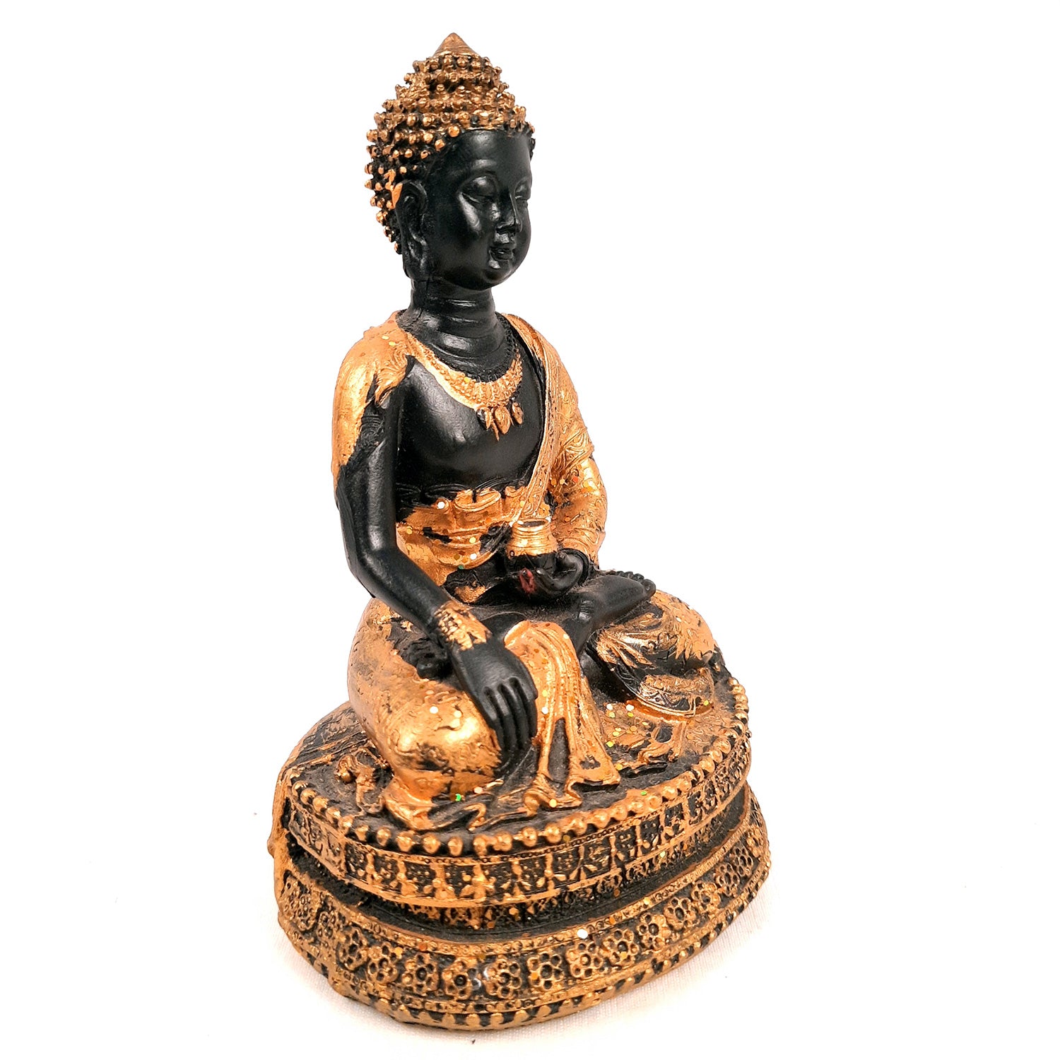 Buddha Statues | Lord Gautam Buddha In Meditation Idol Showpiece - For Living room, Home, Table, Shelf, Office Decor | Housewarming & Birthday Gift - 6 Inch - Apkamart