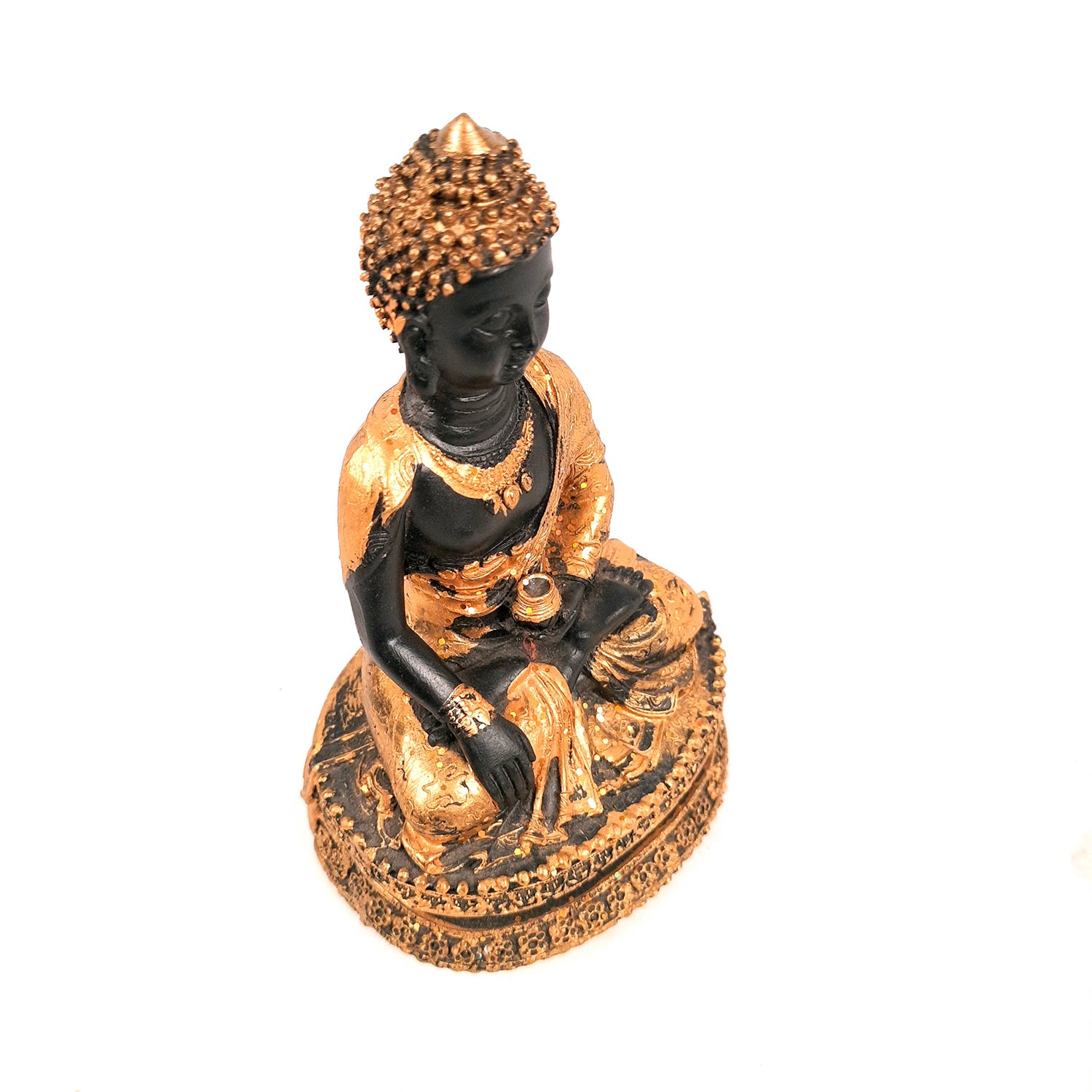 Buddha Statues | Lord Gautam Buddha In Meditation Idol Showpiece - For Living room, Home, Table, Shelf, Office Decor | Housewarming & Birthday Gift - 6 Inch - Apkamart
