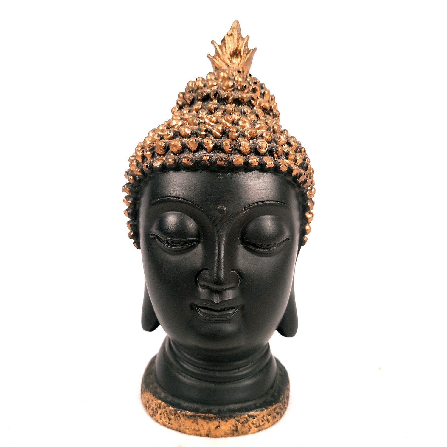 Buddha Showpiece | Lord Buddha Head Idol Statue - For Living room, Home, Table, Shelf, Office Decor | Housewarming Gifts, Gift for Him - 7 Inch - Apkamart