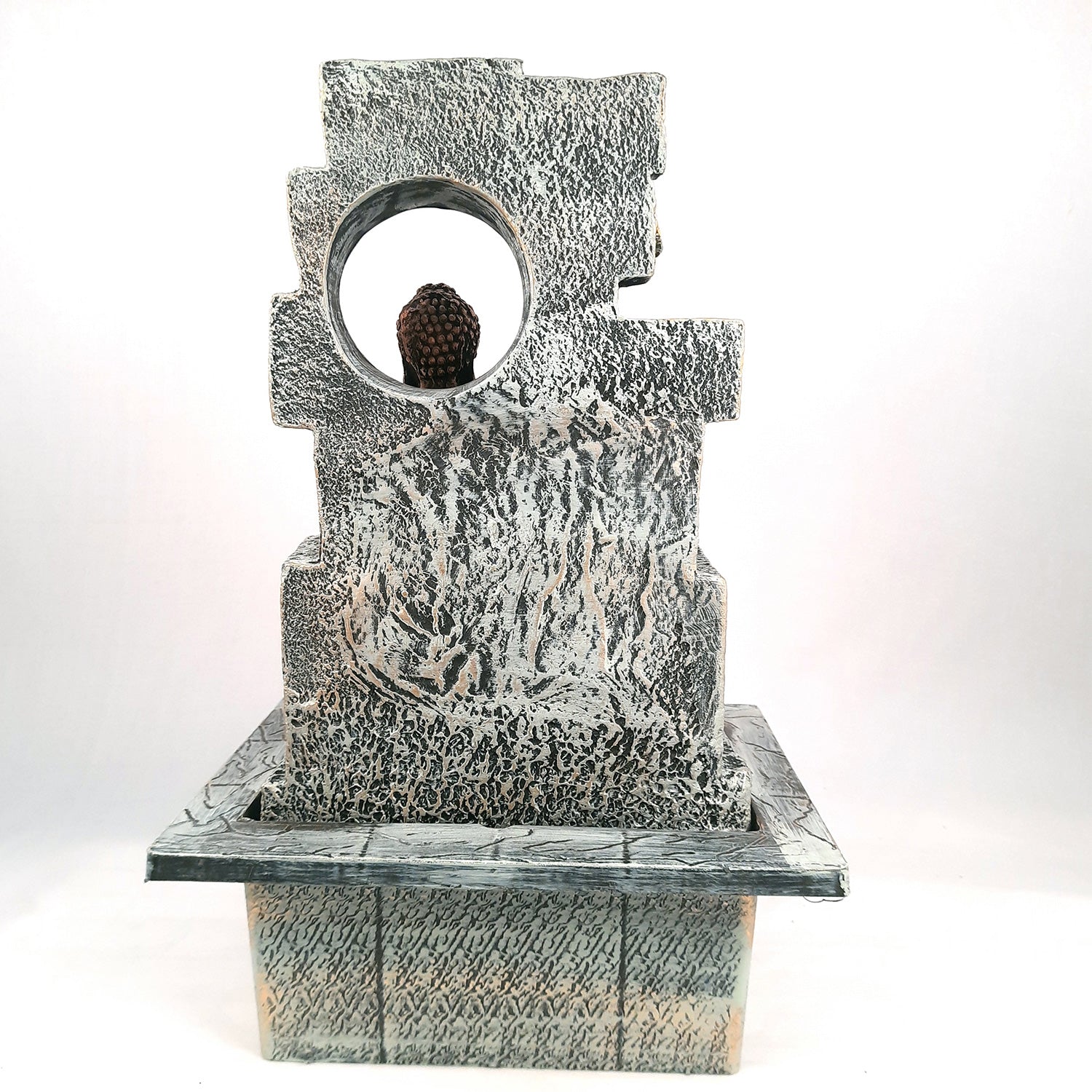 Table Top Water Fountain With Buddha Statue | Indoor Fountains - 4 Steps Waterfall  - For Vastu, Table, Office, Living Room, Home Decor & Gifts | Wedding & House Warming Gift - 22 Inch - Apkamart #Style_Design 2