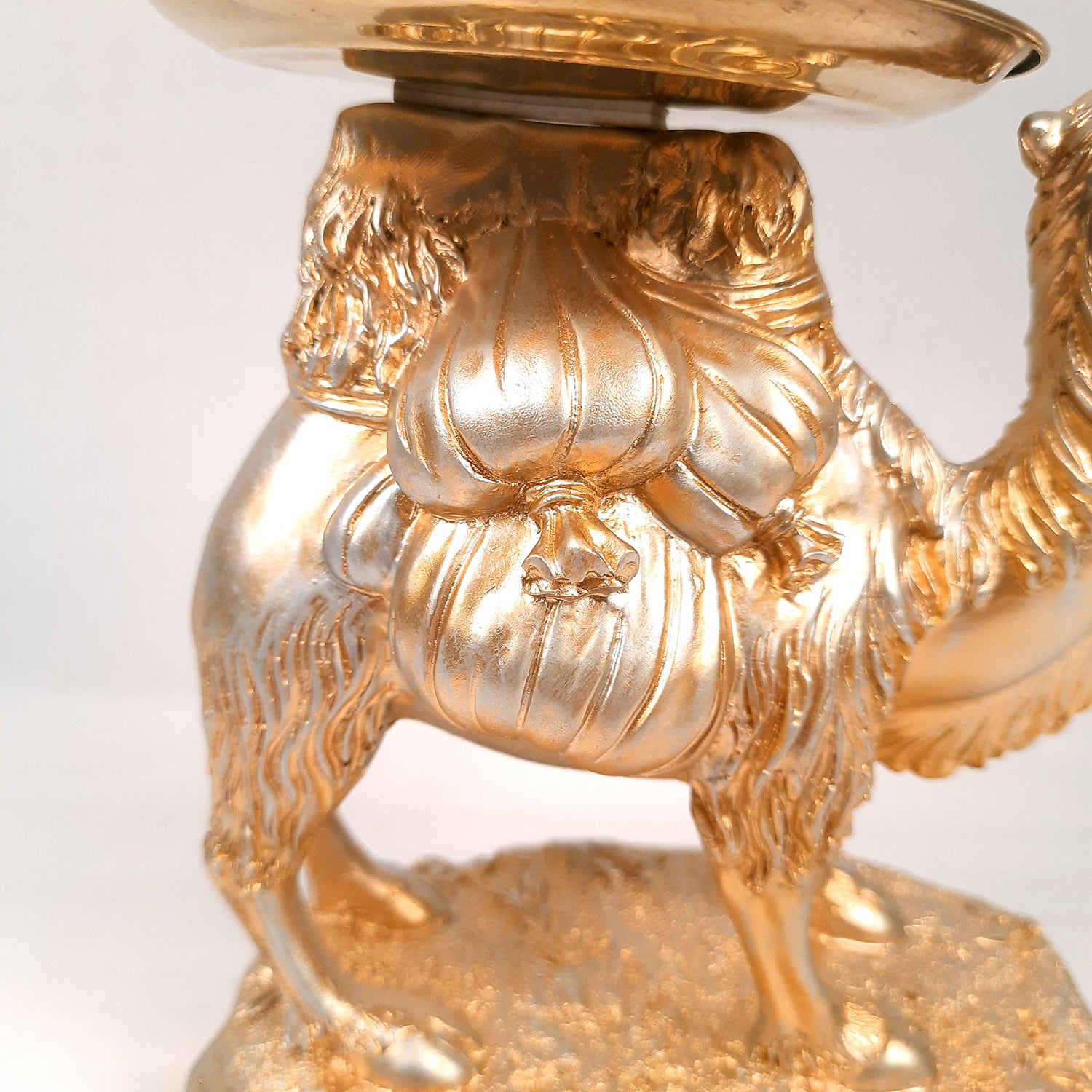 Camel Showpiece With Detachable Tray | Camel Statue | Decorative Items - for Home, Table, Living Room, Corner Decor & Gifts - 8 Inch - Apkamart #Color_Gold