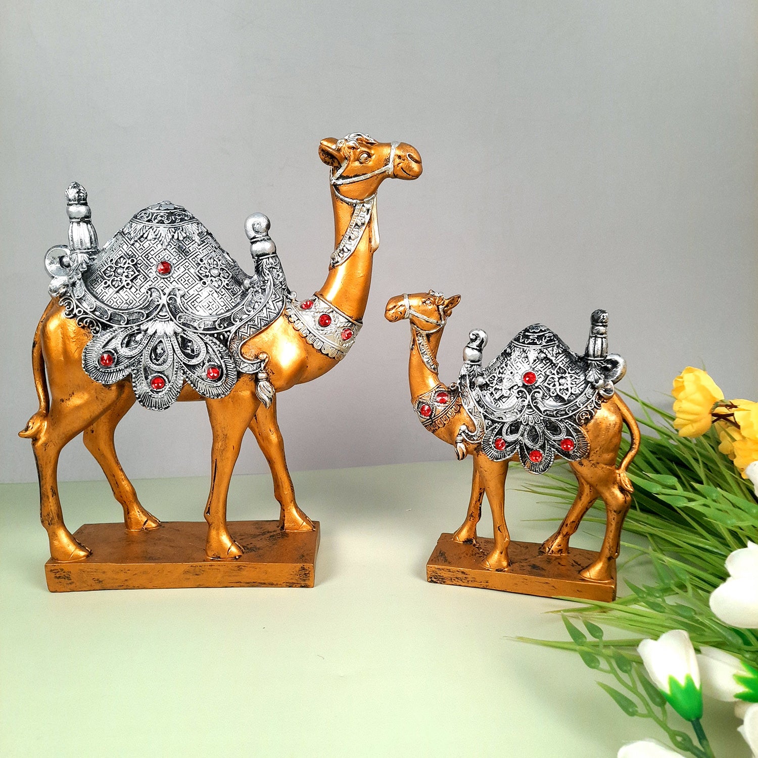 Camel Showpiece | Camel Statue | Animal Figurines - for Vastu, Showpieces for Home Table, Living Room Decor & Gifts - 11 Inch - apkamart